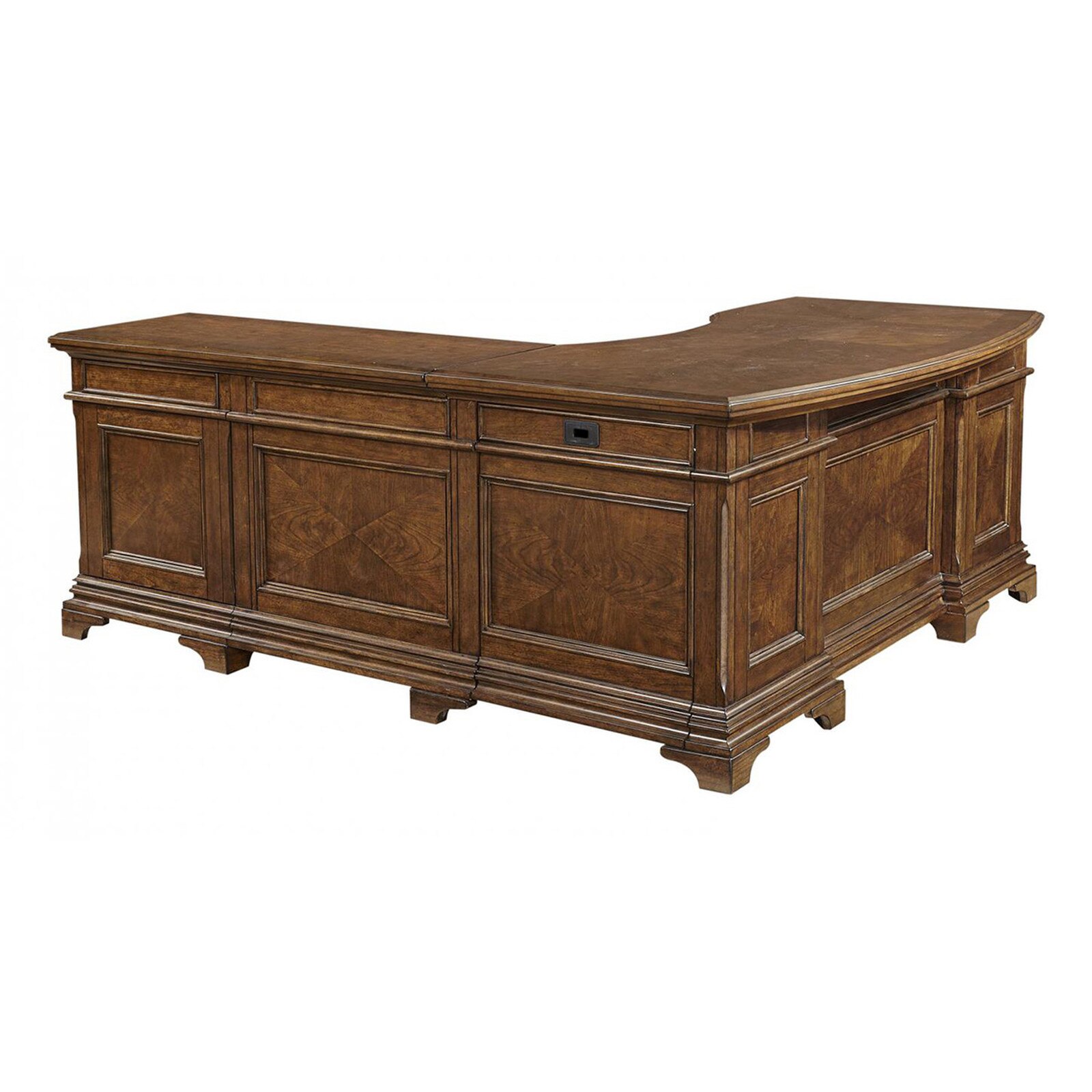 Aspenhome 66" LShaped Select Hardwood Executive Desk