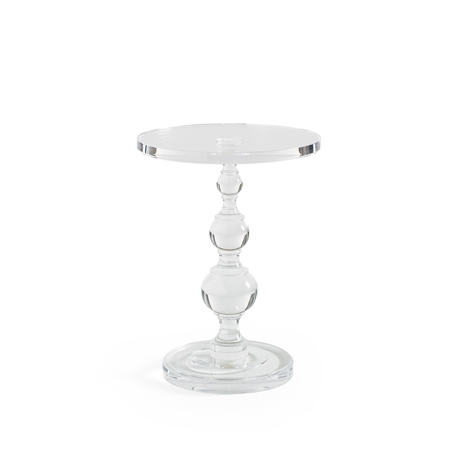 24" Caracole All Clear Acrylic Side Table