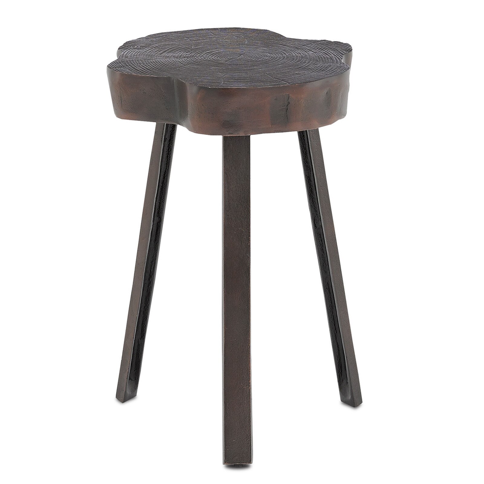 Currey and Company Mambo Graphite Cast Aluminum Accent Table