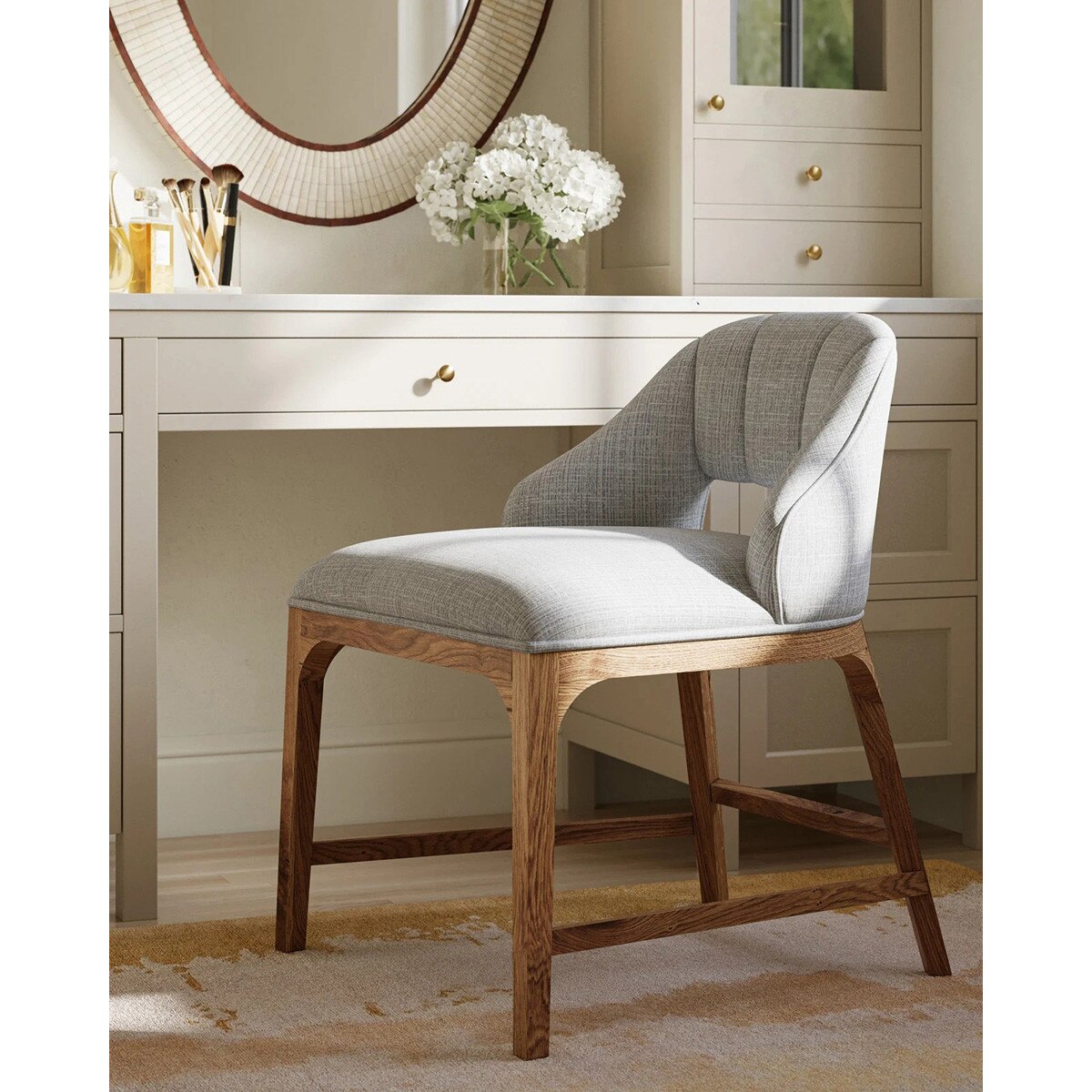 Currey and Company CC-7000-1102 Inga Greenlight Powder Accent Chair