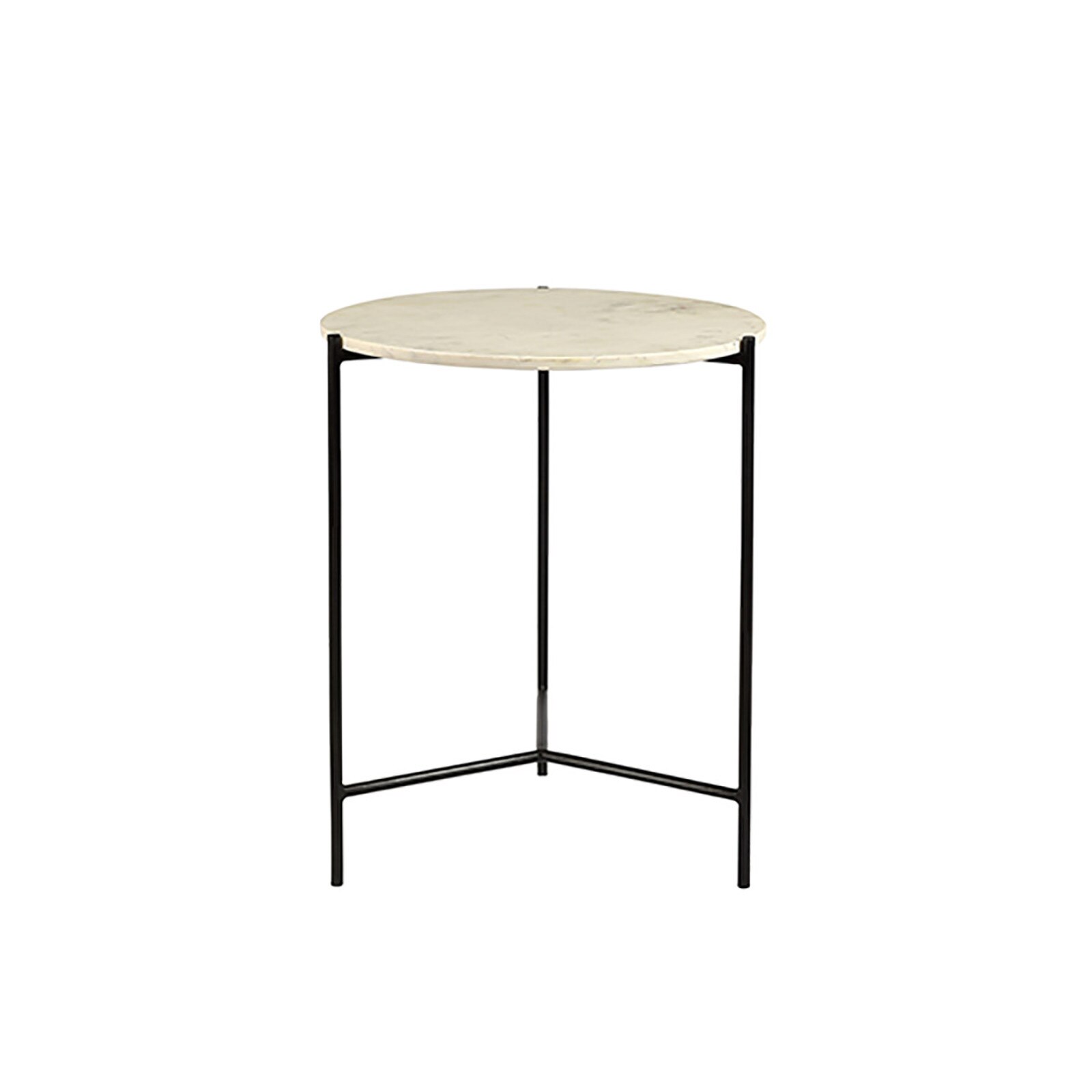 22" Dovetail Furniture Aniska Marble End Table
