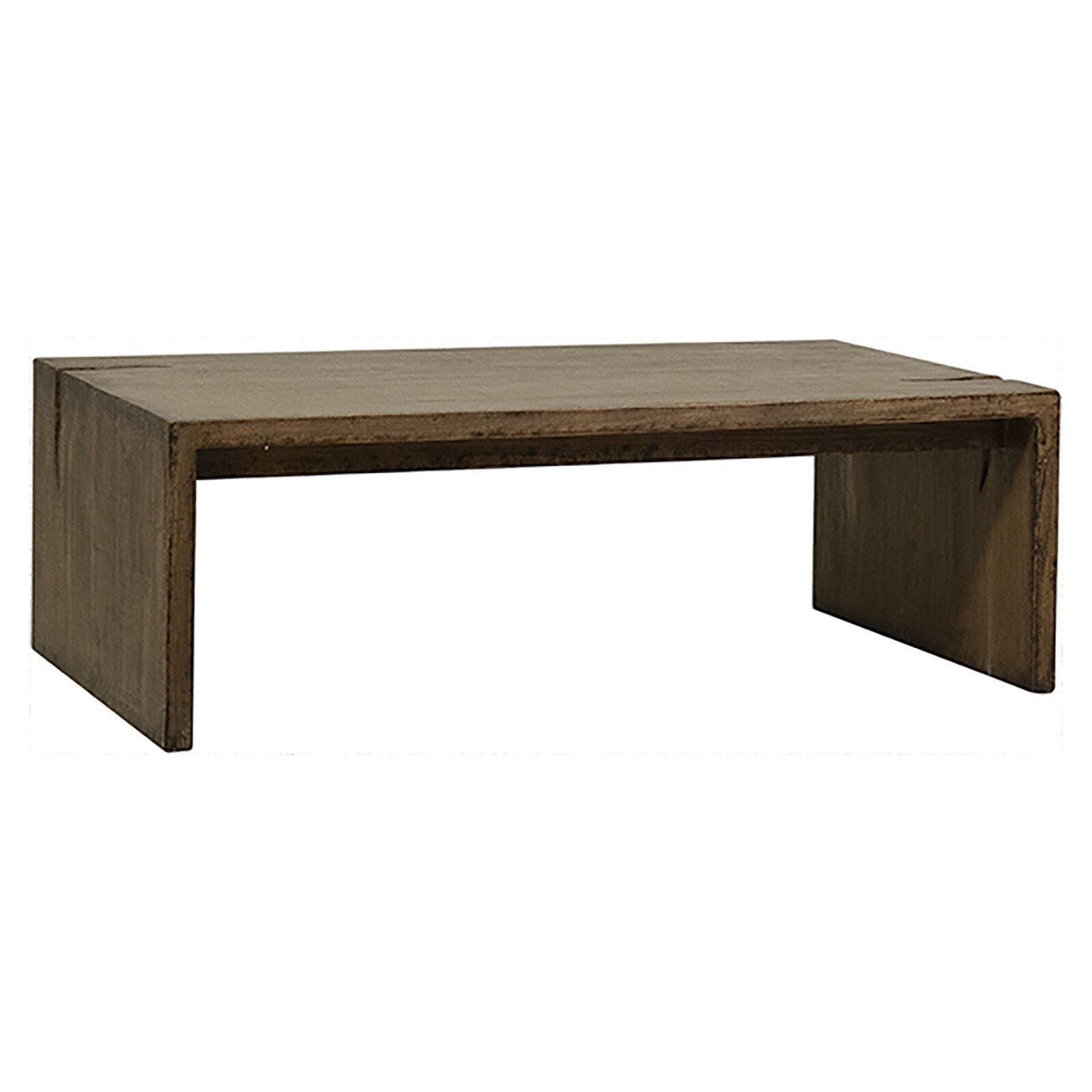18" Dovetail Furniture Merwin Medium Brown Pine Wood Coffee Table