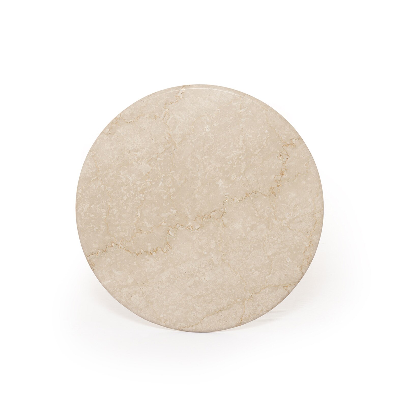 27" Four Hands Lucy Cream Marble Side Table