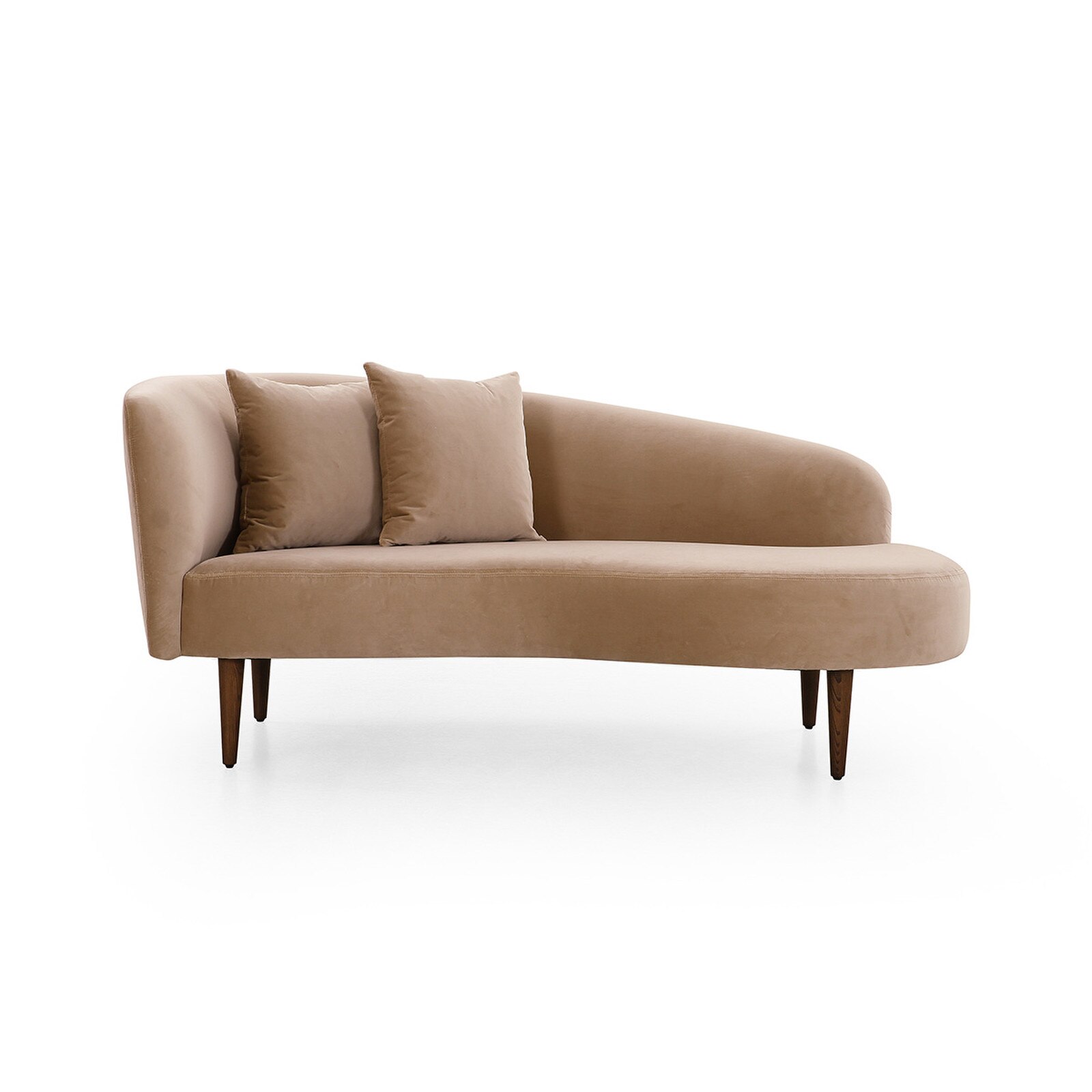 Four Hands Luna Left Arm Facing Surrey Taupe Solid Ash Chaise