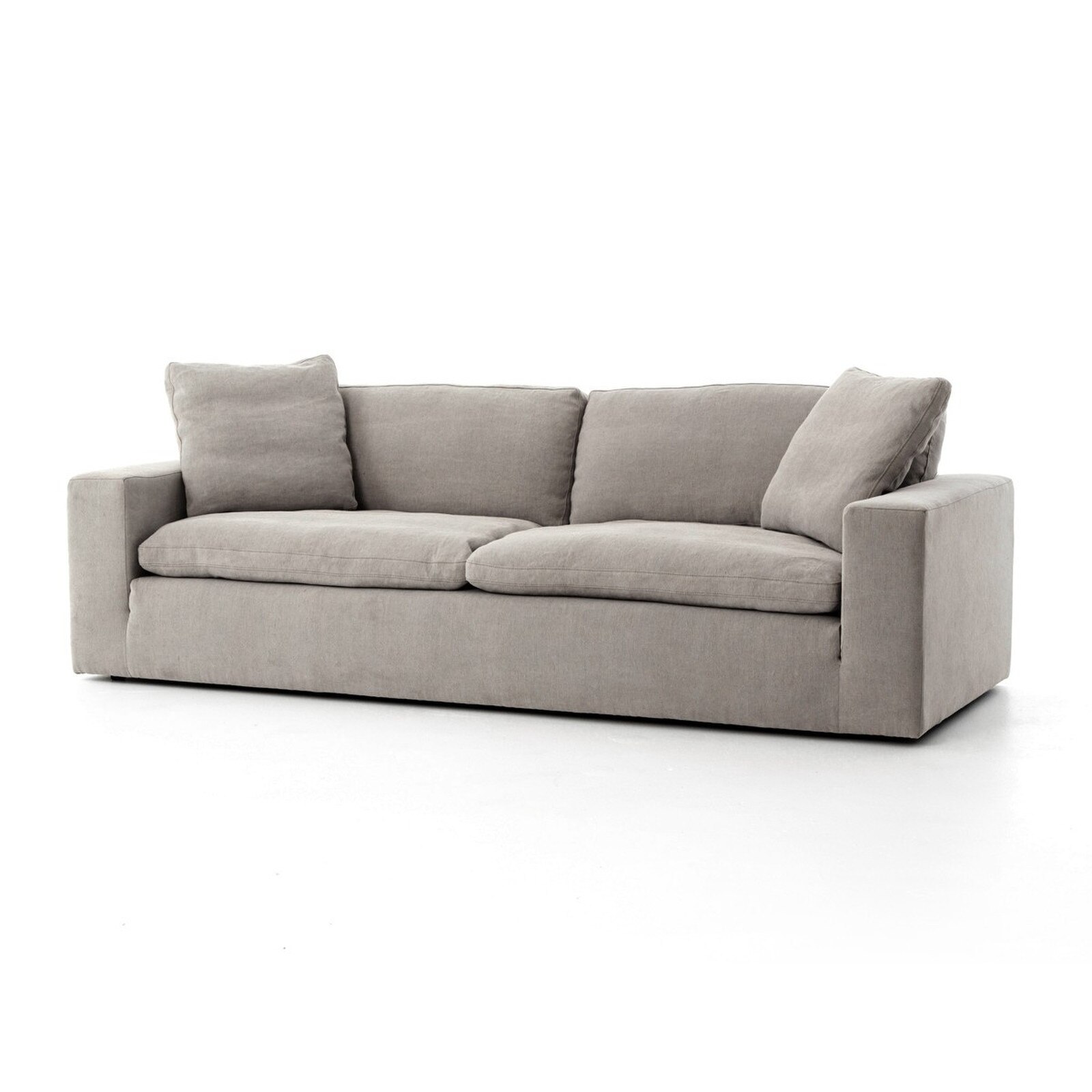 Four Hands Plume Heather Twill Pewter Sofa