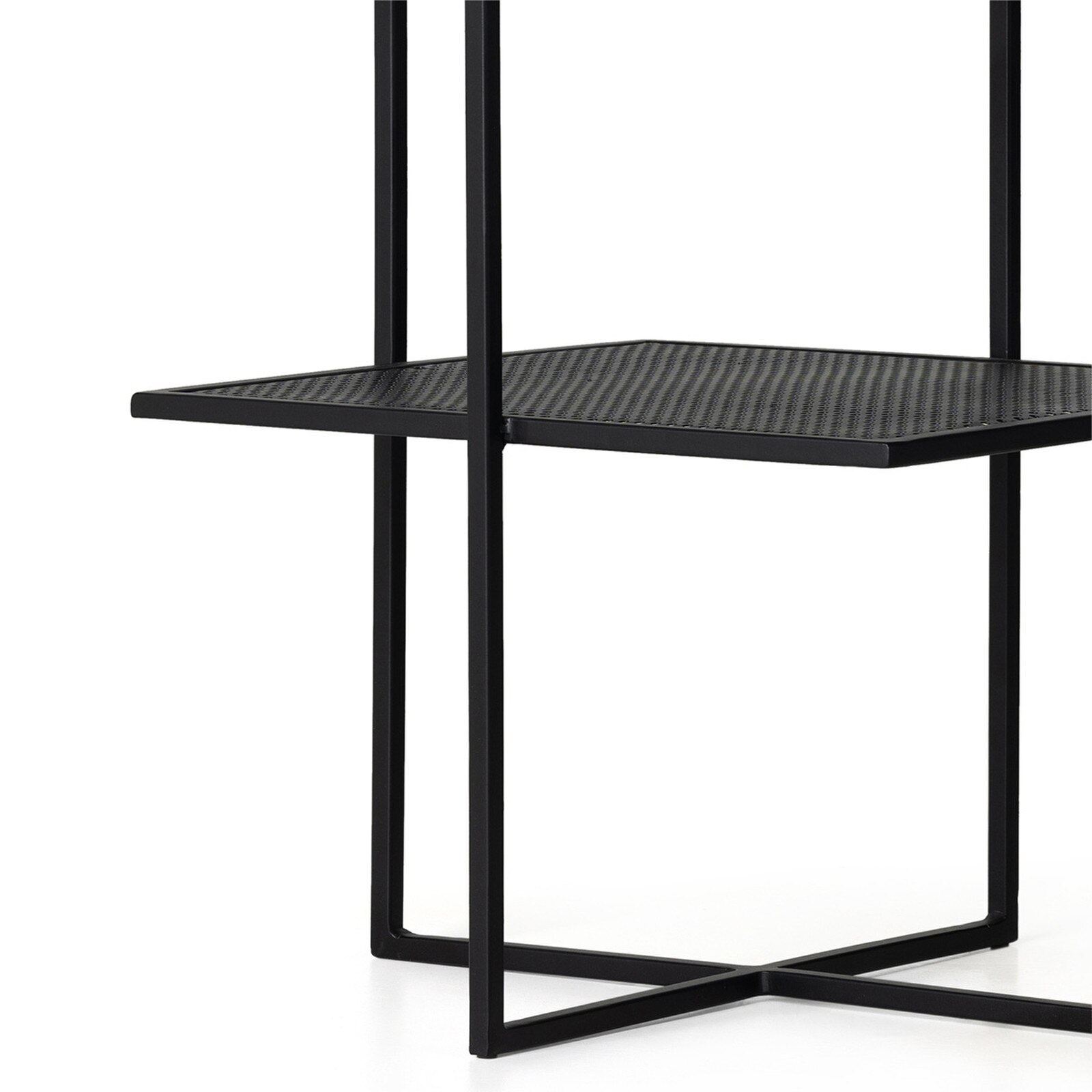 24" Four Hands Olivia Matte Black Iron Nightstand