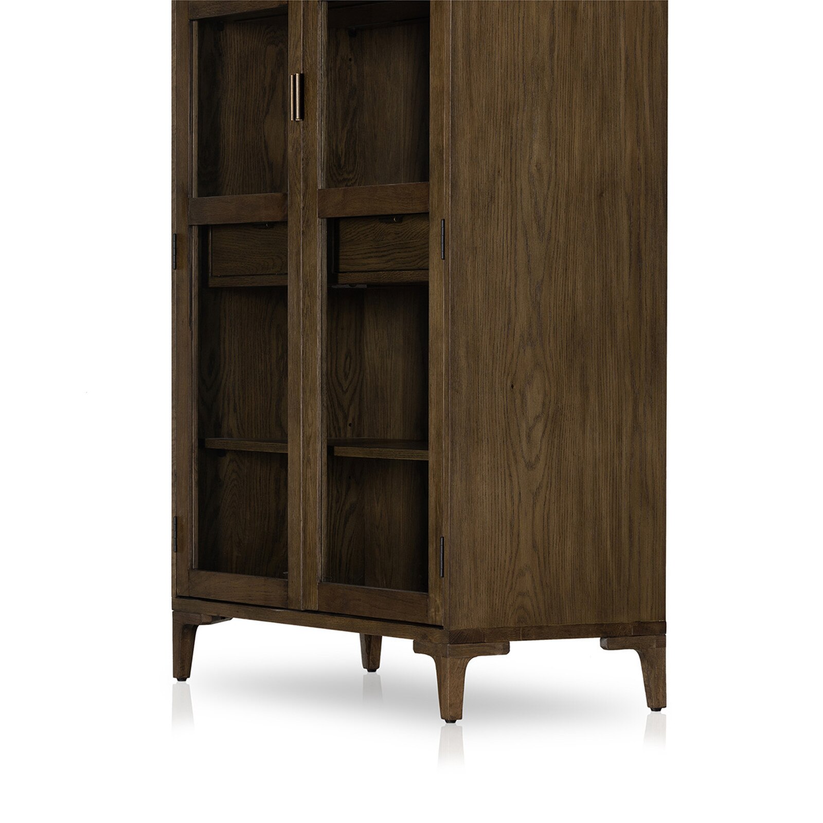 78" Four Hands Viggo Dark Hazel Oak Veneer Armoire