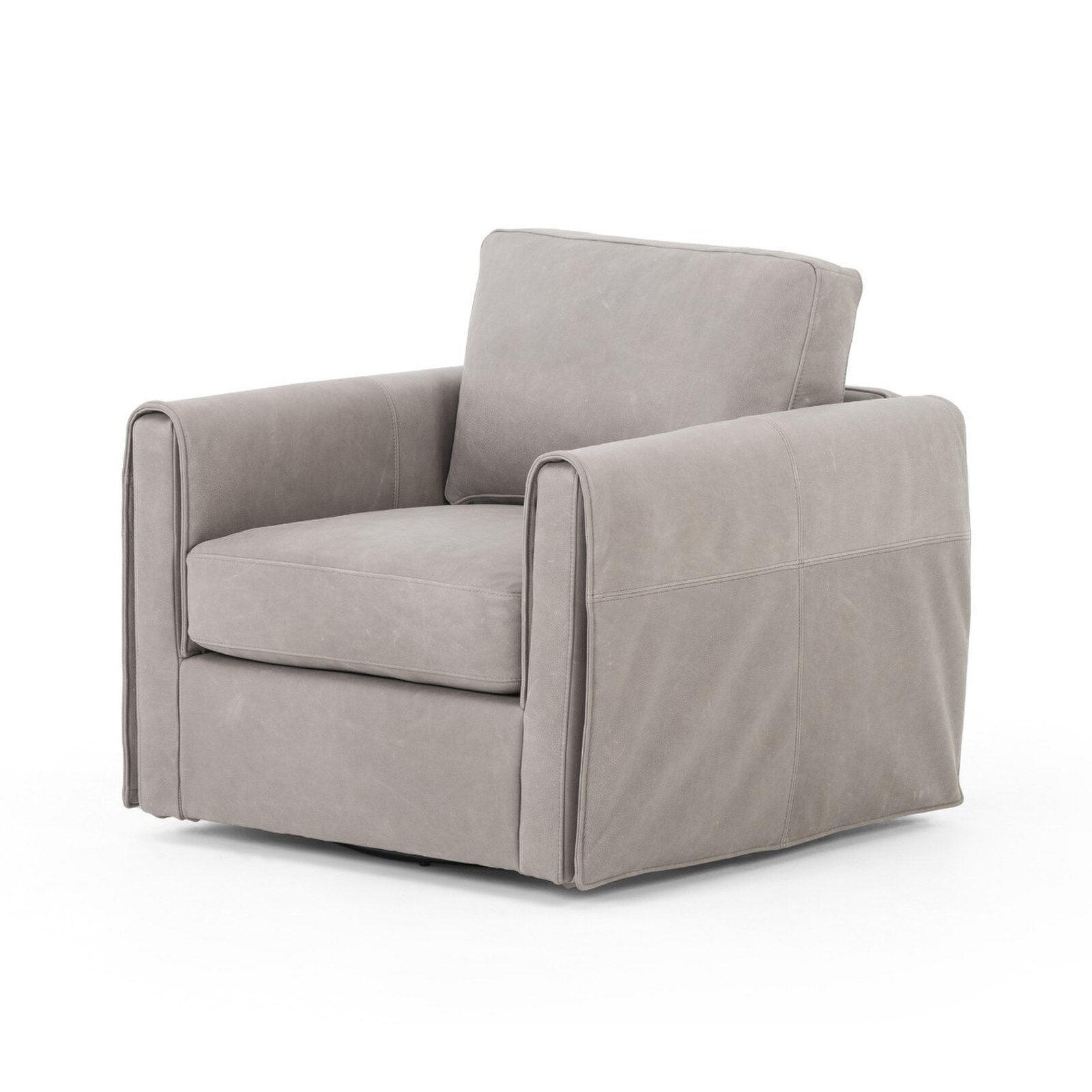 Four Hands Uma Palermo Pewter Swivel Chair