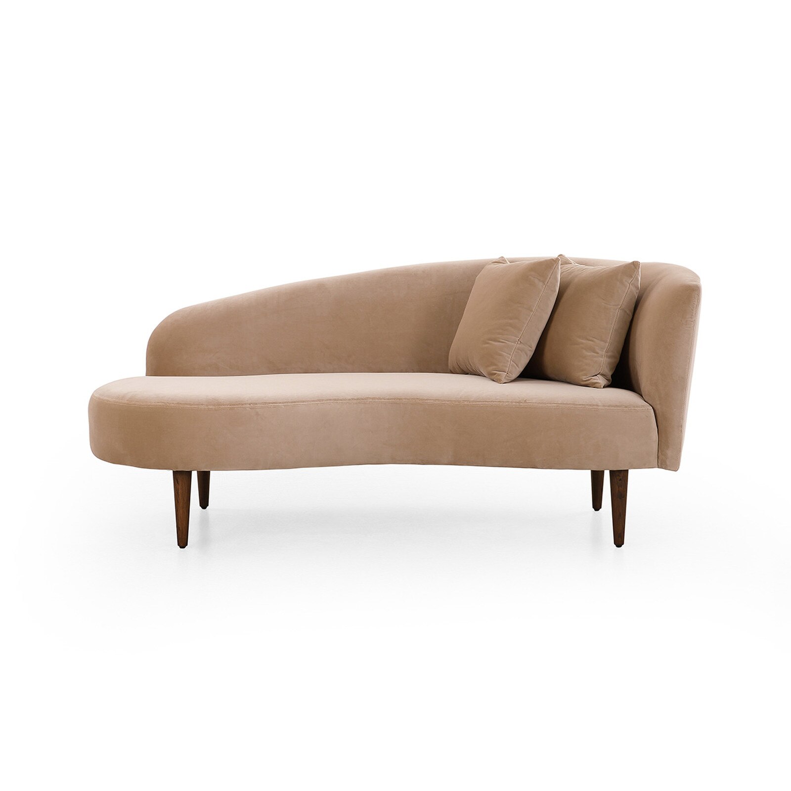 Four Hands Luna Right Arm Facing Surrey Taupe Solid Ash Chaise