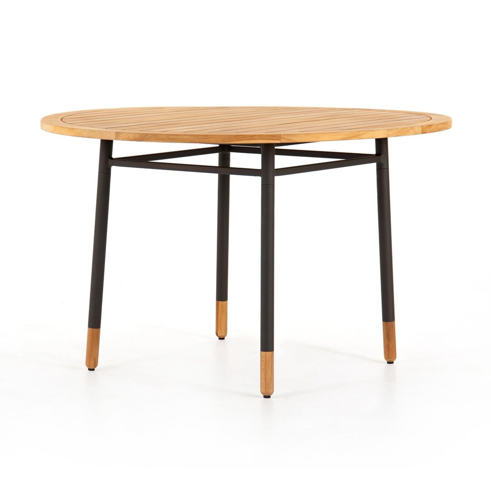 Four Hands Lyra Natural Teak Aluminum Outdoor Dining Table