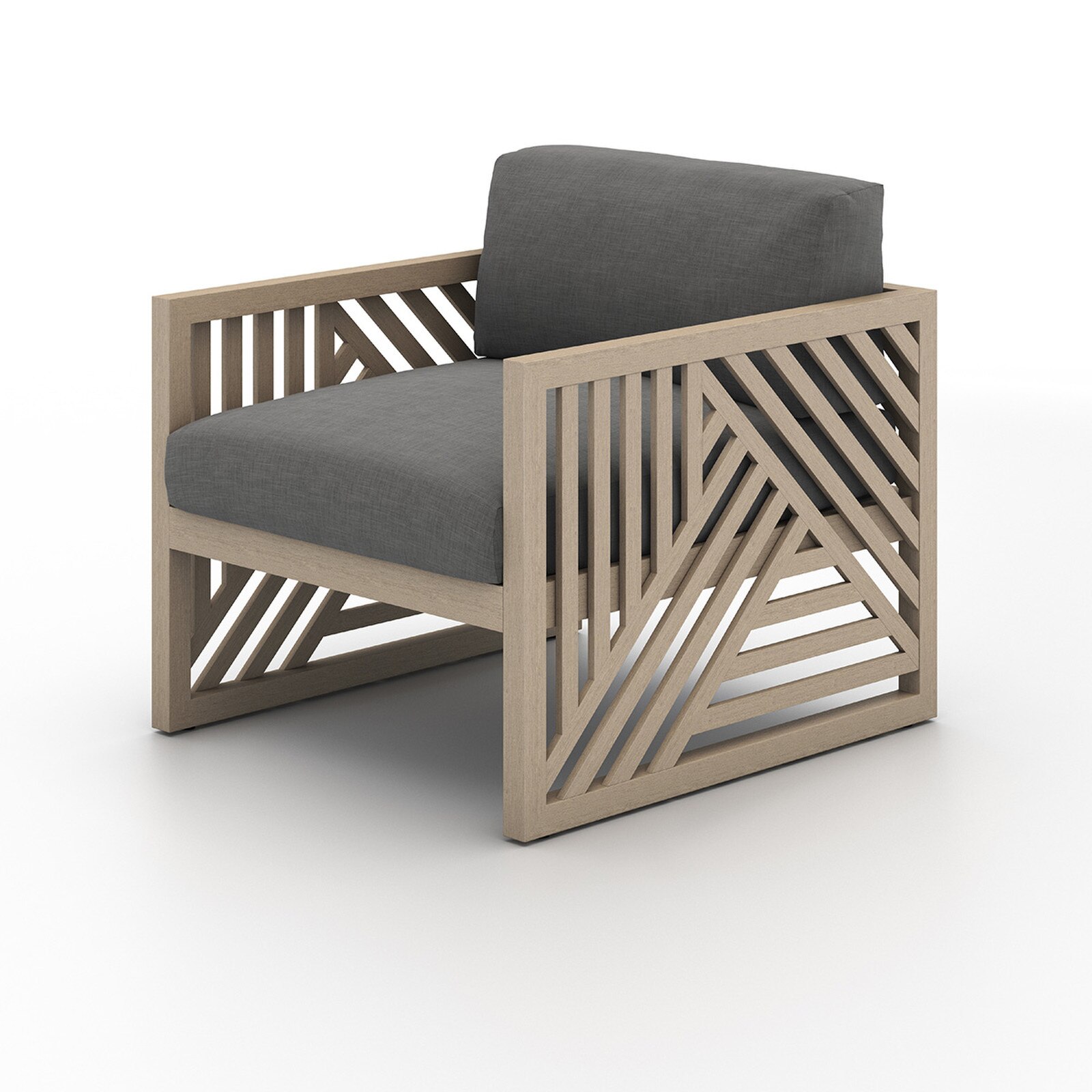 Four Hands 29" Avalon Charcoal Olefin Outdoor Accent Chair