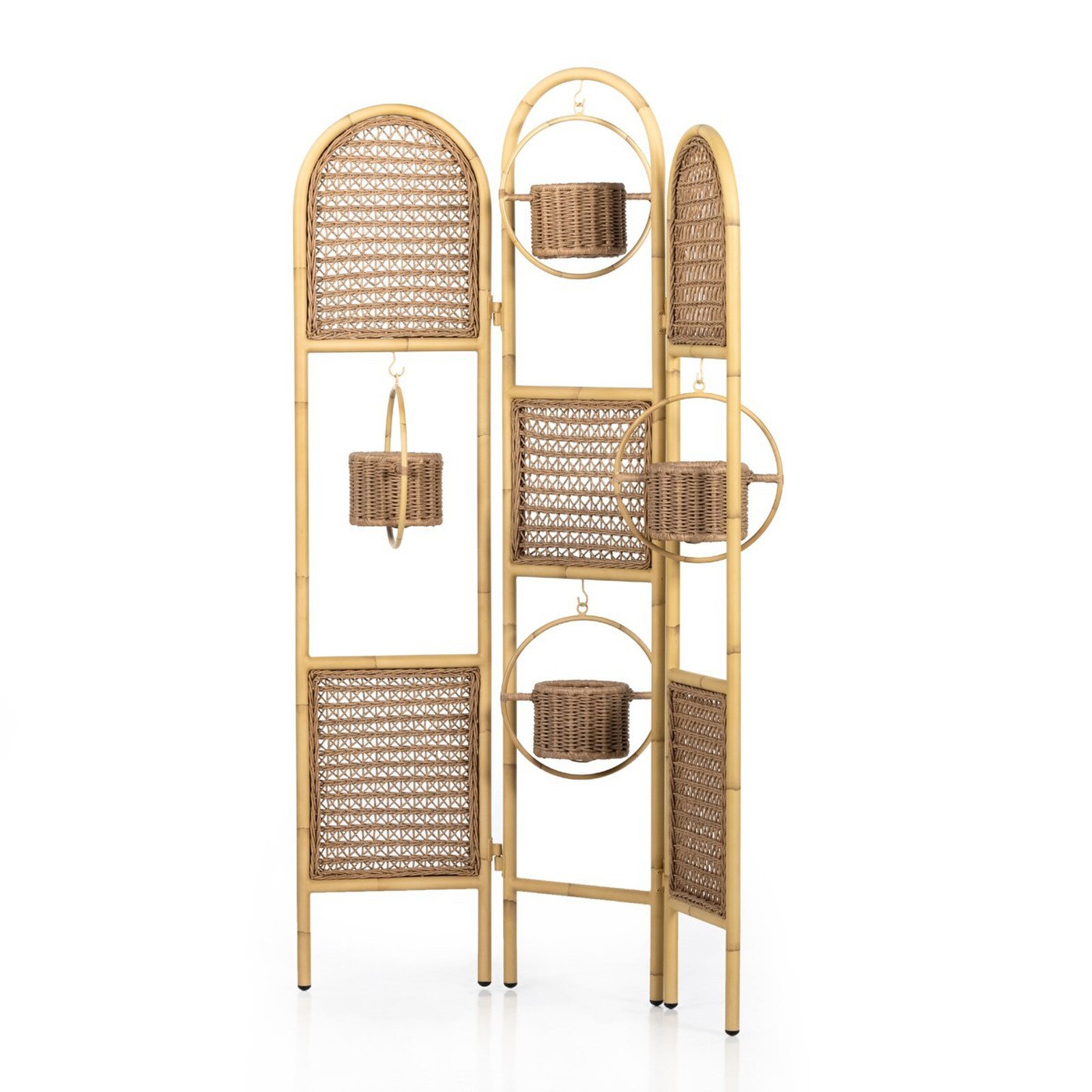 Four Hands Tularosa Faux Rattan Hanging Plant Stand