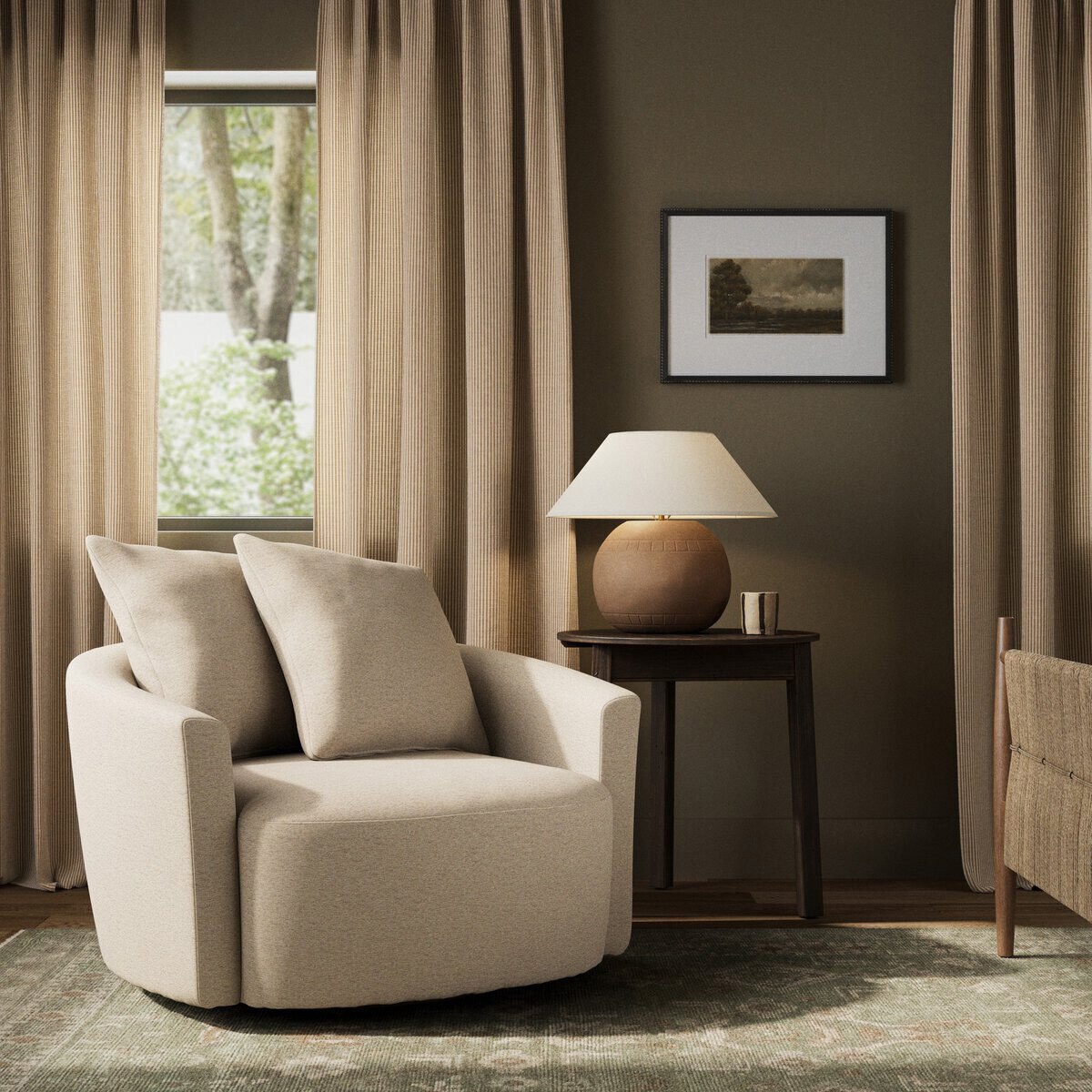 Four Hands FH-228290-009 Chloe Swivel Accent Chair