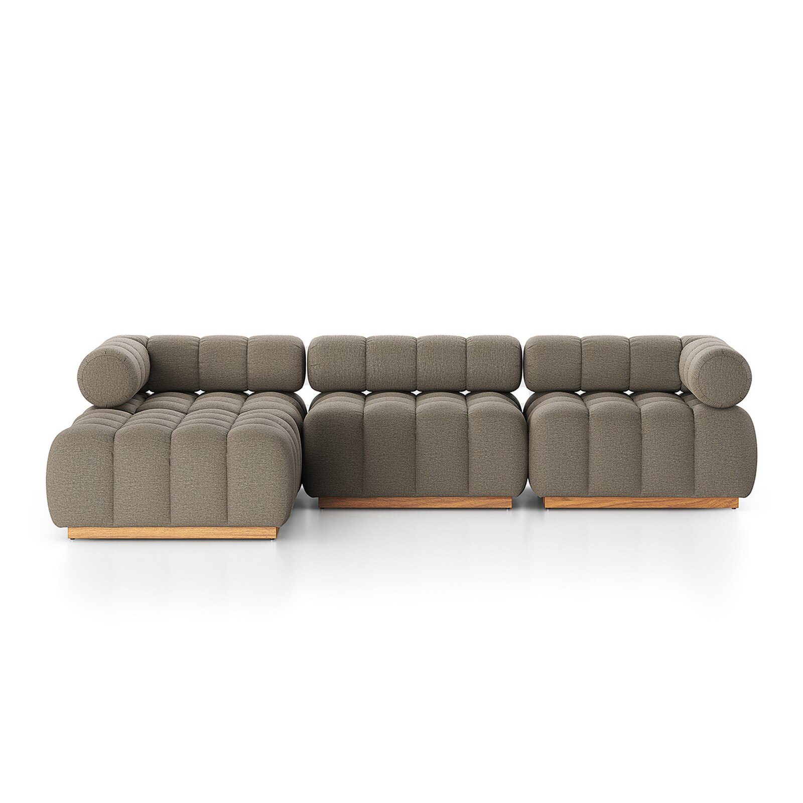 Four Hands 3-Piece Roma Alessi Fawn Outdoor Sectional with Ottoman