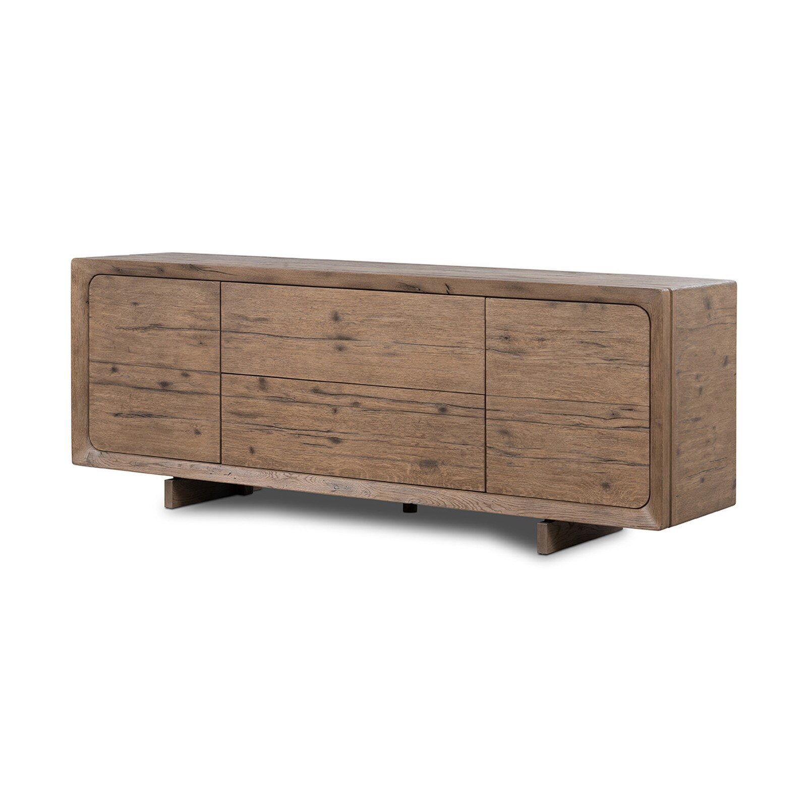 Four Hands 80" x 30" Henry Rustic Gray Oak Veneer Sideboard