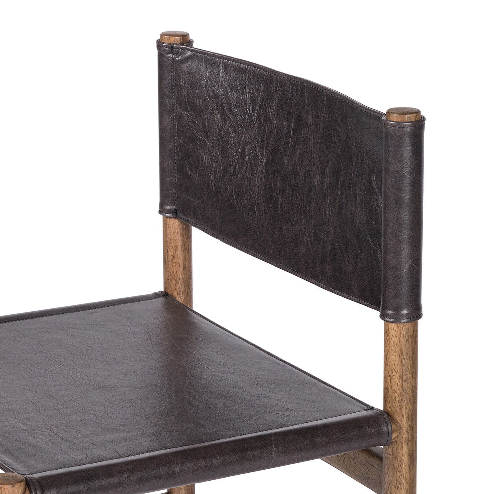 35" Four Hands Kena Vintage Natural Leather Dining Chair