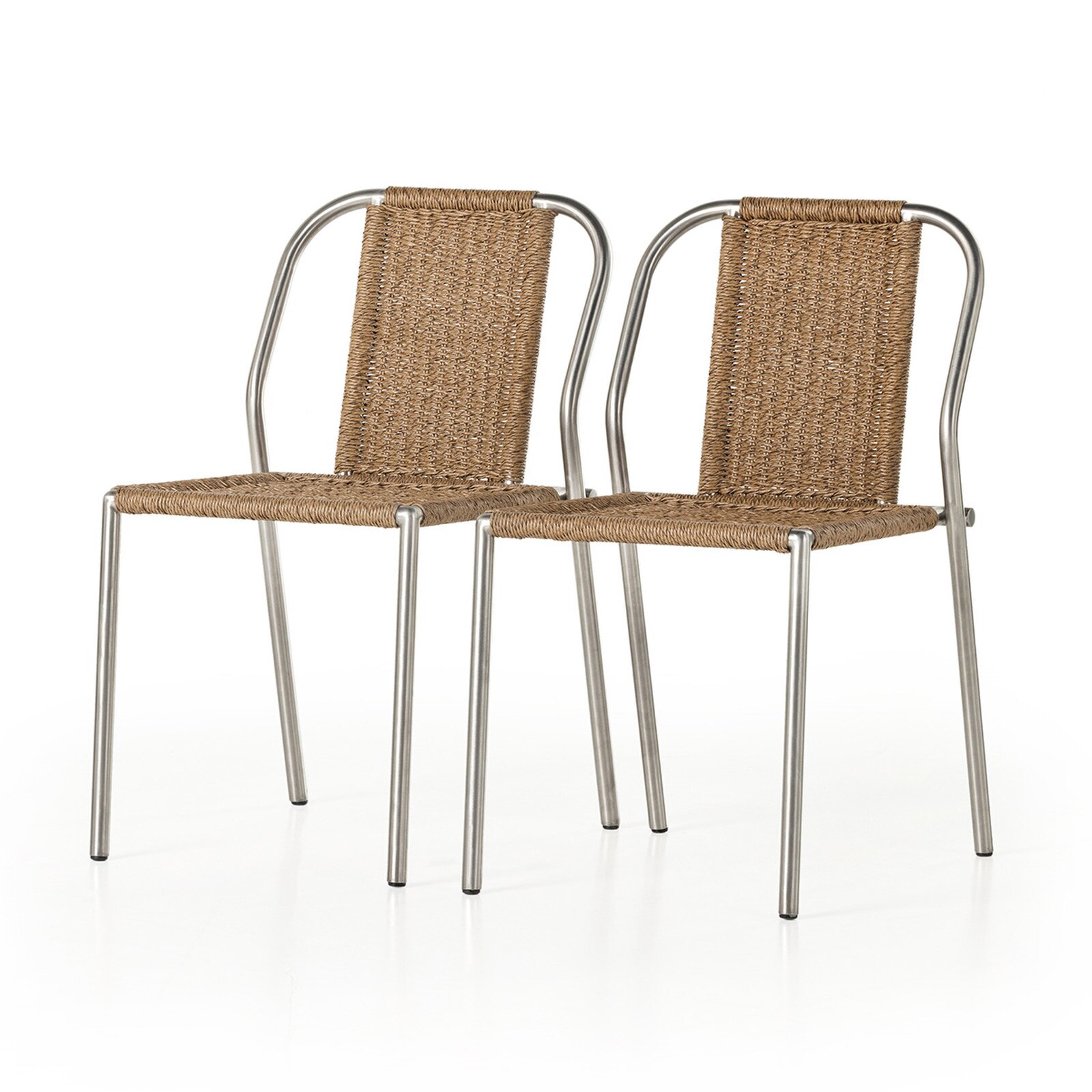 34" Four Hands Moss Stainless Steel Outdoor Dining Chair