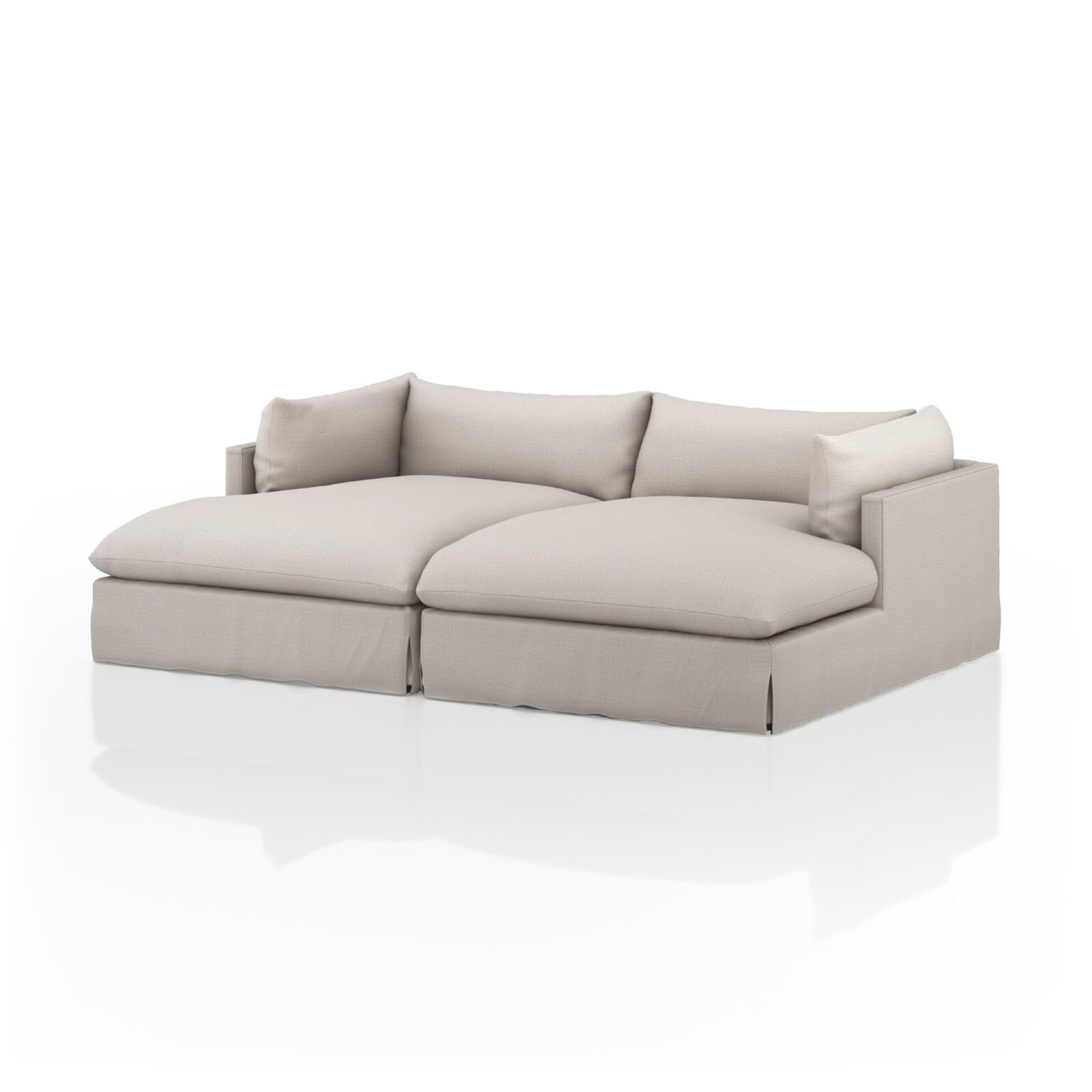 Four Hands Habitat Double Chaise Sectional 5