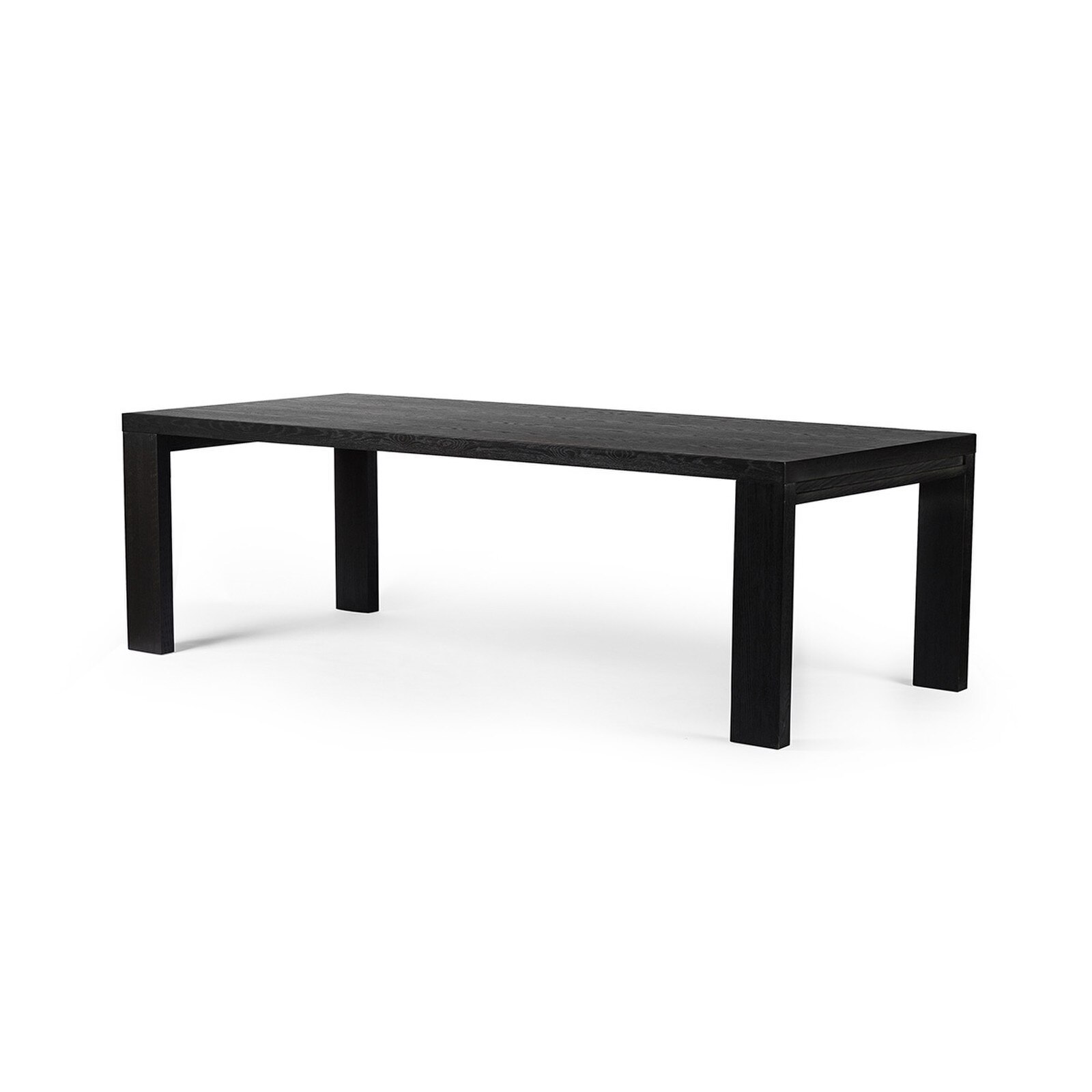 30" Four Hands Millie Drifted Matte Black Oak Veneer Dining Table