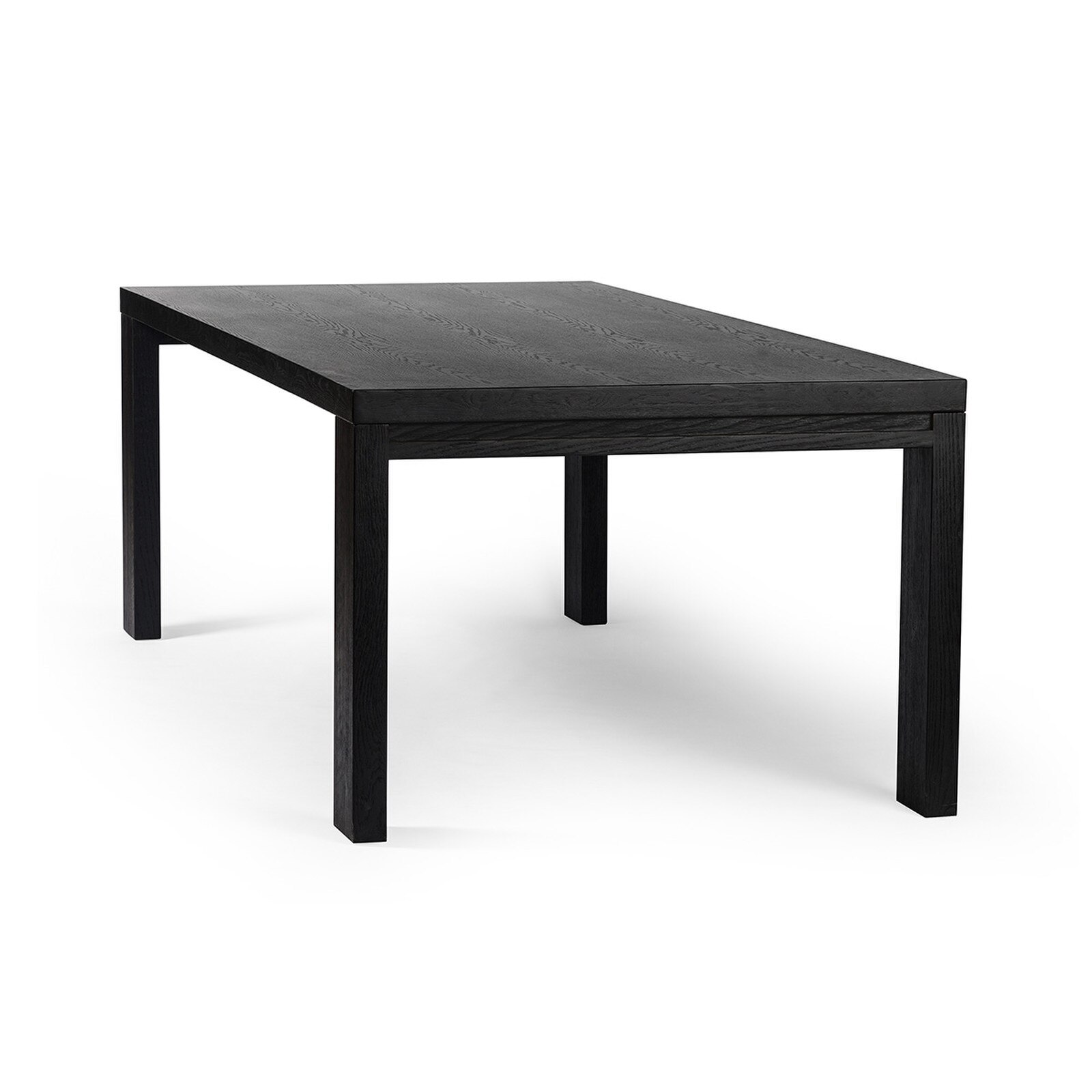 30" Four Hands Millie Drifted Matte Black Oak Veneer Dining Table