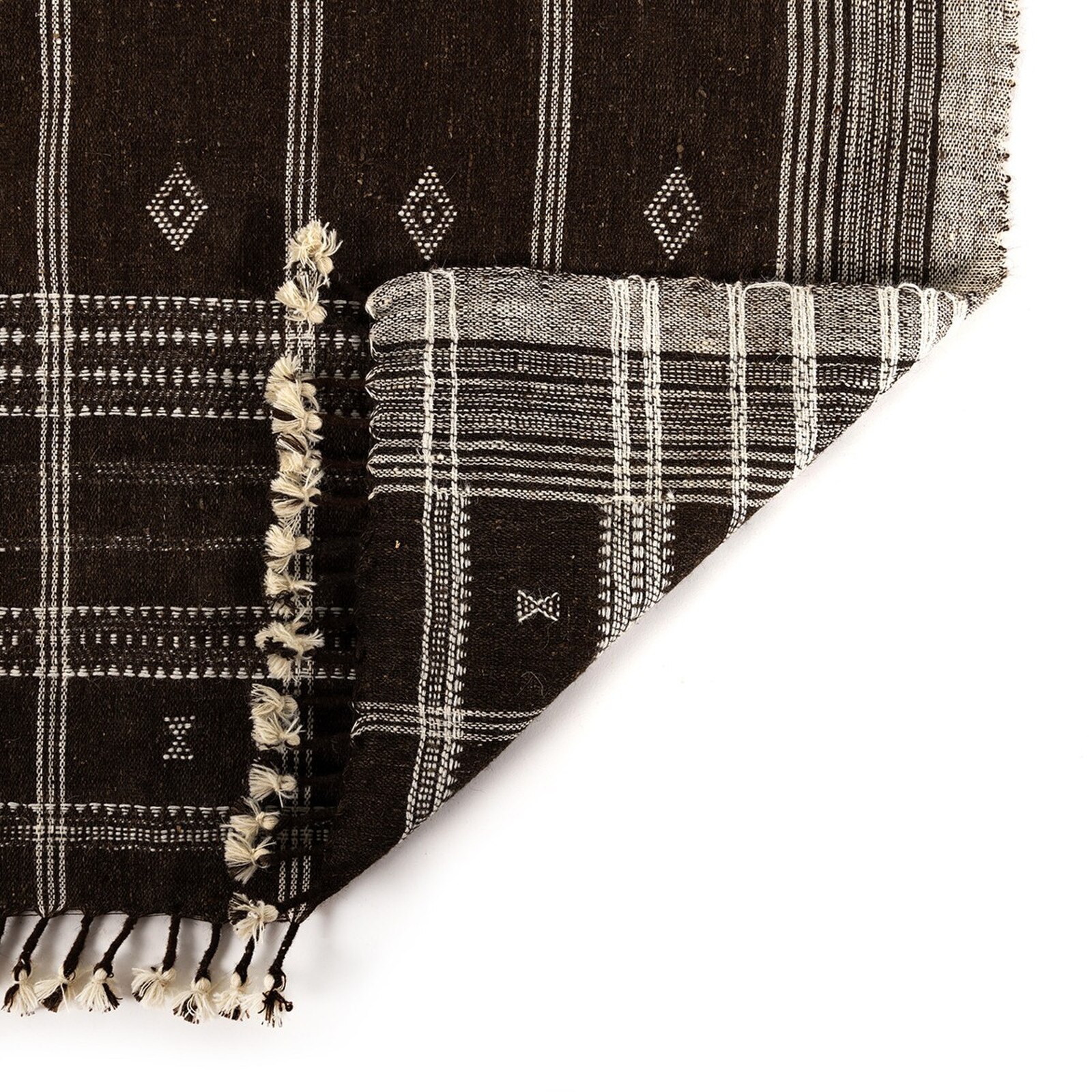 Four Hands Bhujodi Chocolate Wool Throw