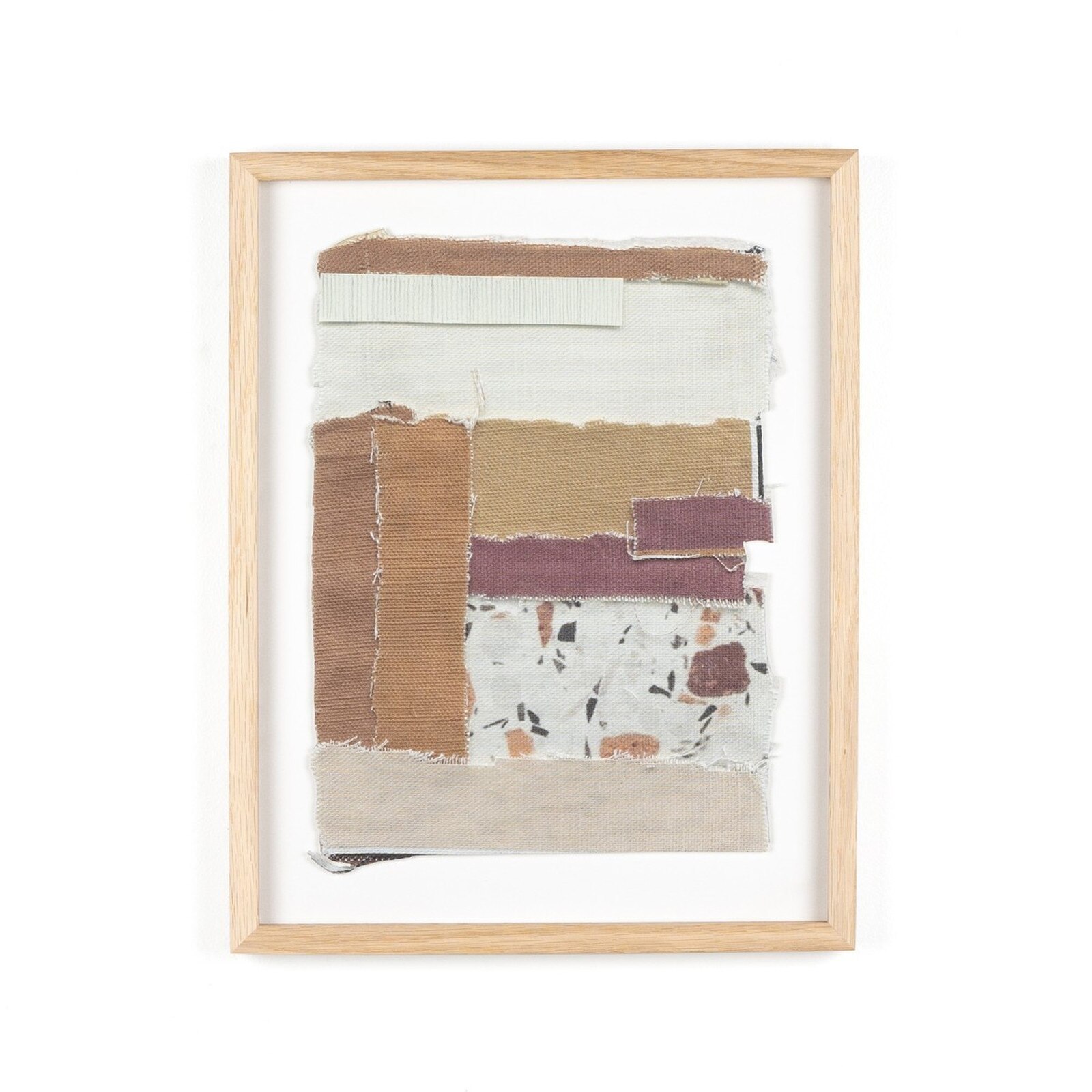 Four Hands Layers I by Shaina Page Oak Framed Art