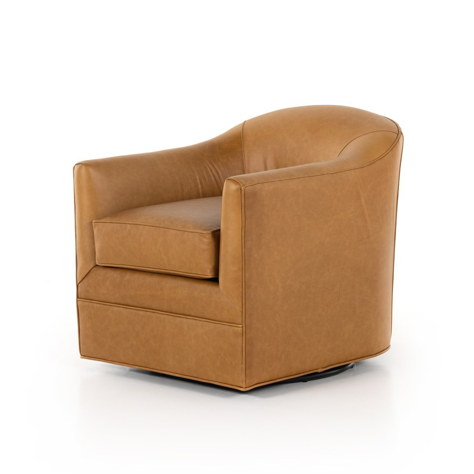 Four Hands Quinton Top Grain Leather Swivel Chair