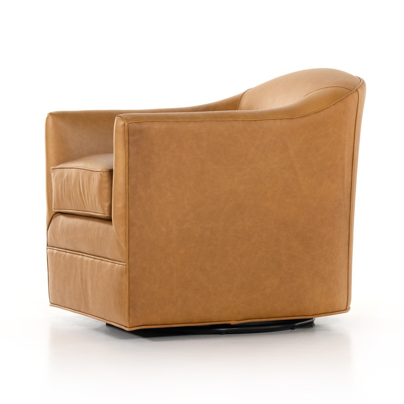 Four Hands Quinton Top Grain Leather Swivel Chair