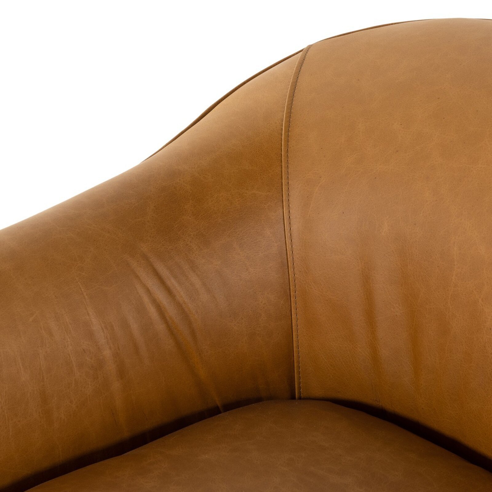 Four Hands Quinton Top Grain Leather Swivel Chair