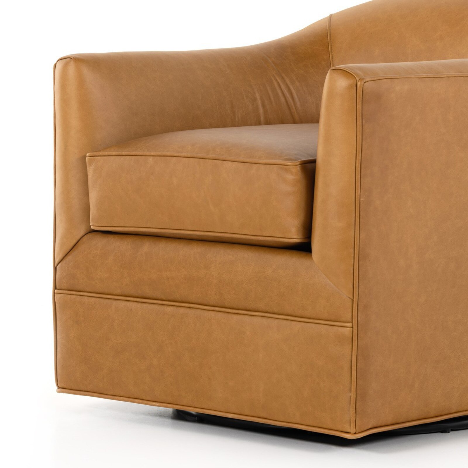 Four Hands Quinton Top Grain Leather Swivel Chair
