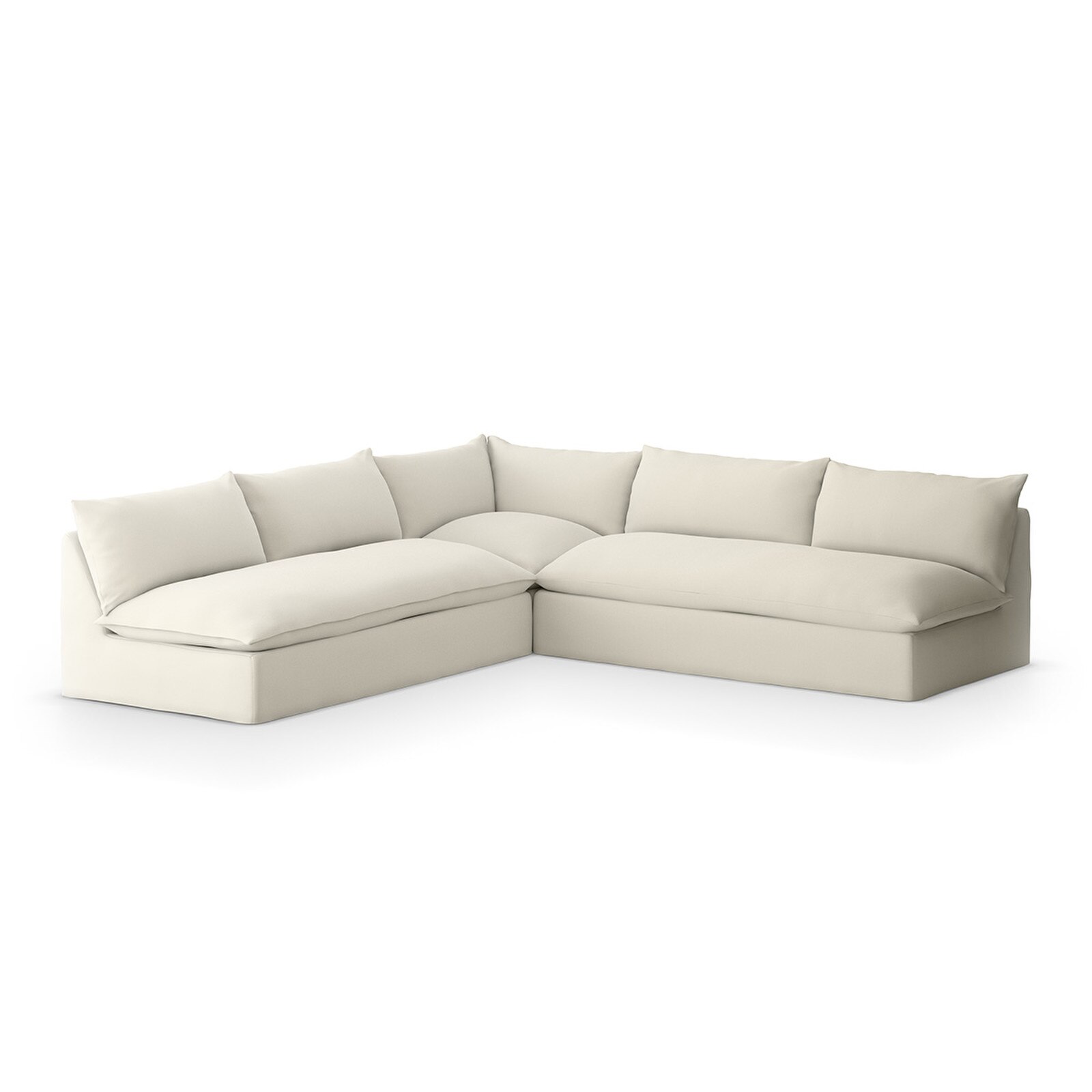 3-Piece Four Hands Grant Faye Cream Outdoor Sectional