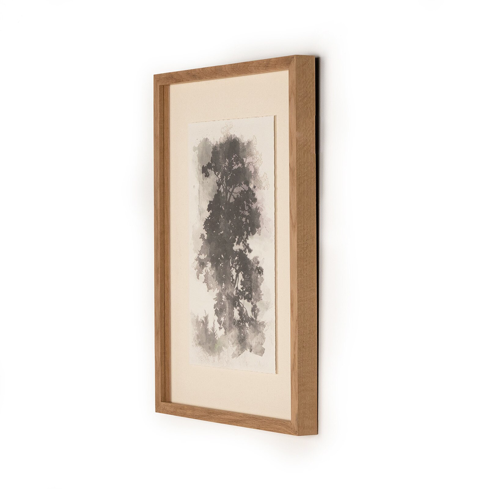 18" x 24" Four Hands Tree Sketch by Coup D'esprit Vertical Grain White