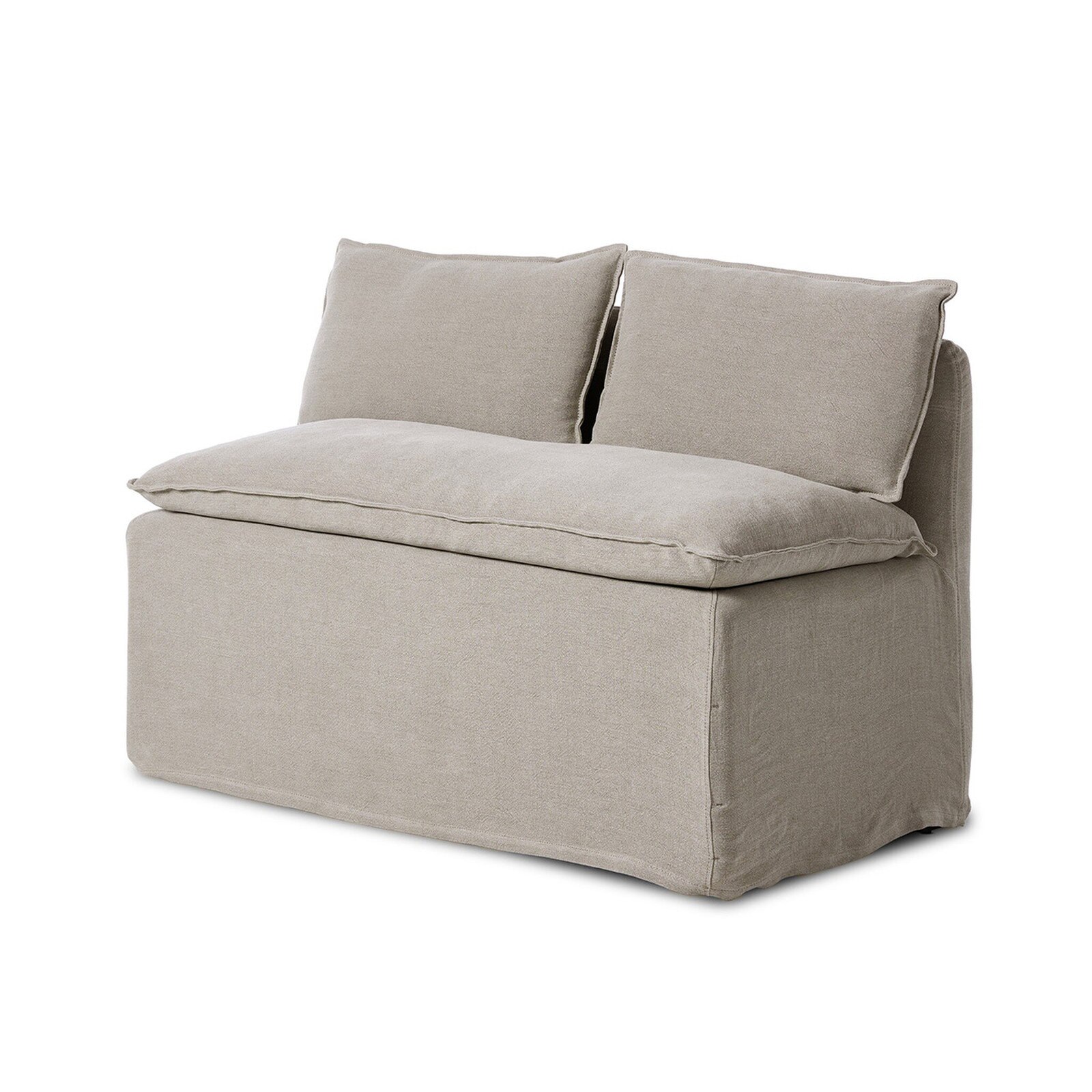 Four Hands 51" Andre Solid Parawood Slipcover Banquette Dining Bench ...