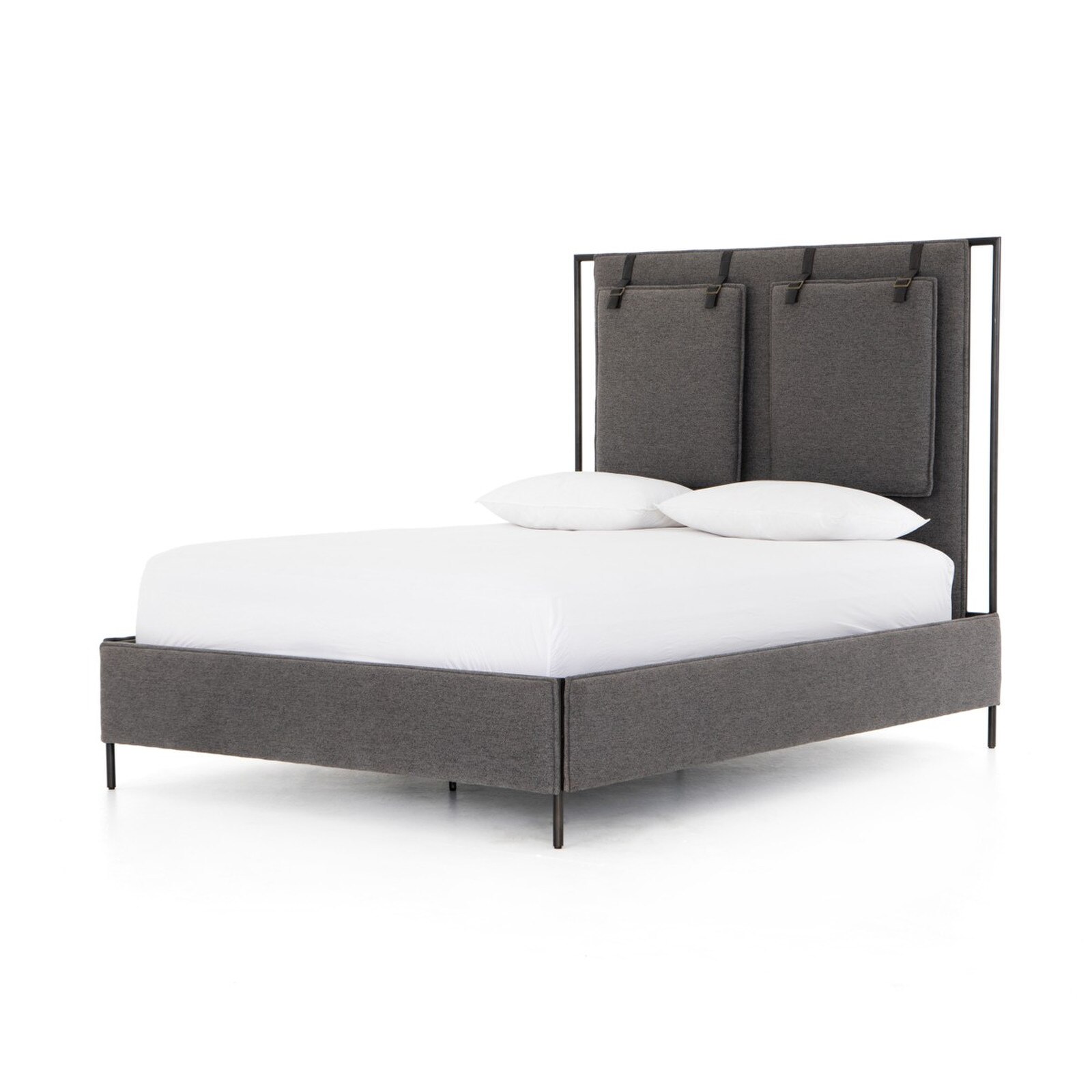 Four Hands Leigh Iron Upholstered Bed 2