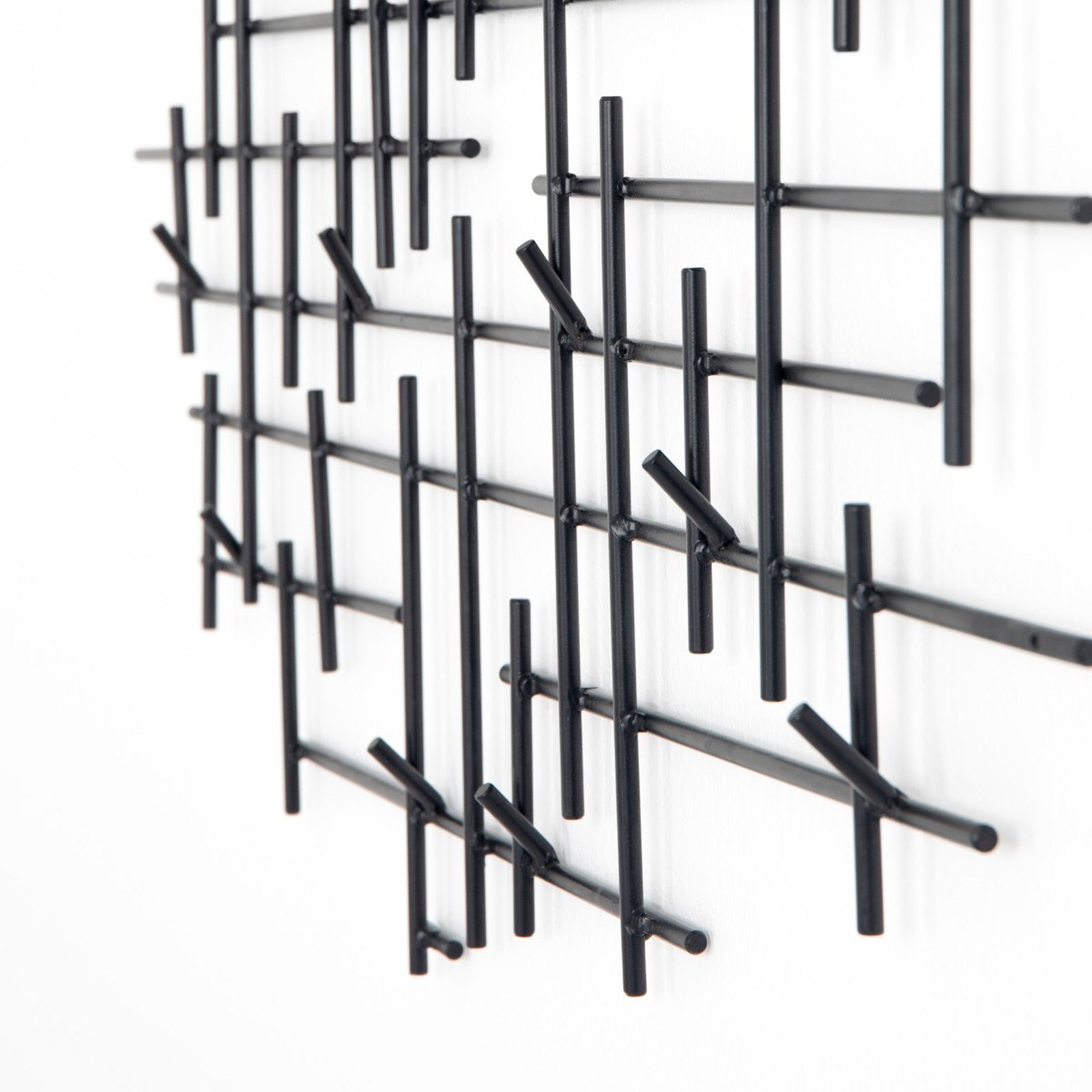Four Hands Crossin Iron Matte Black Coat Rack Hanger