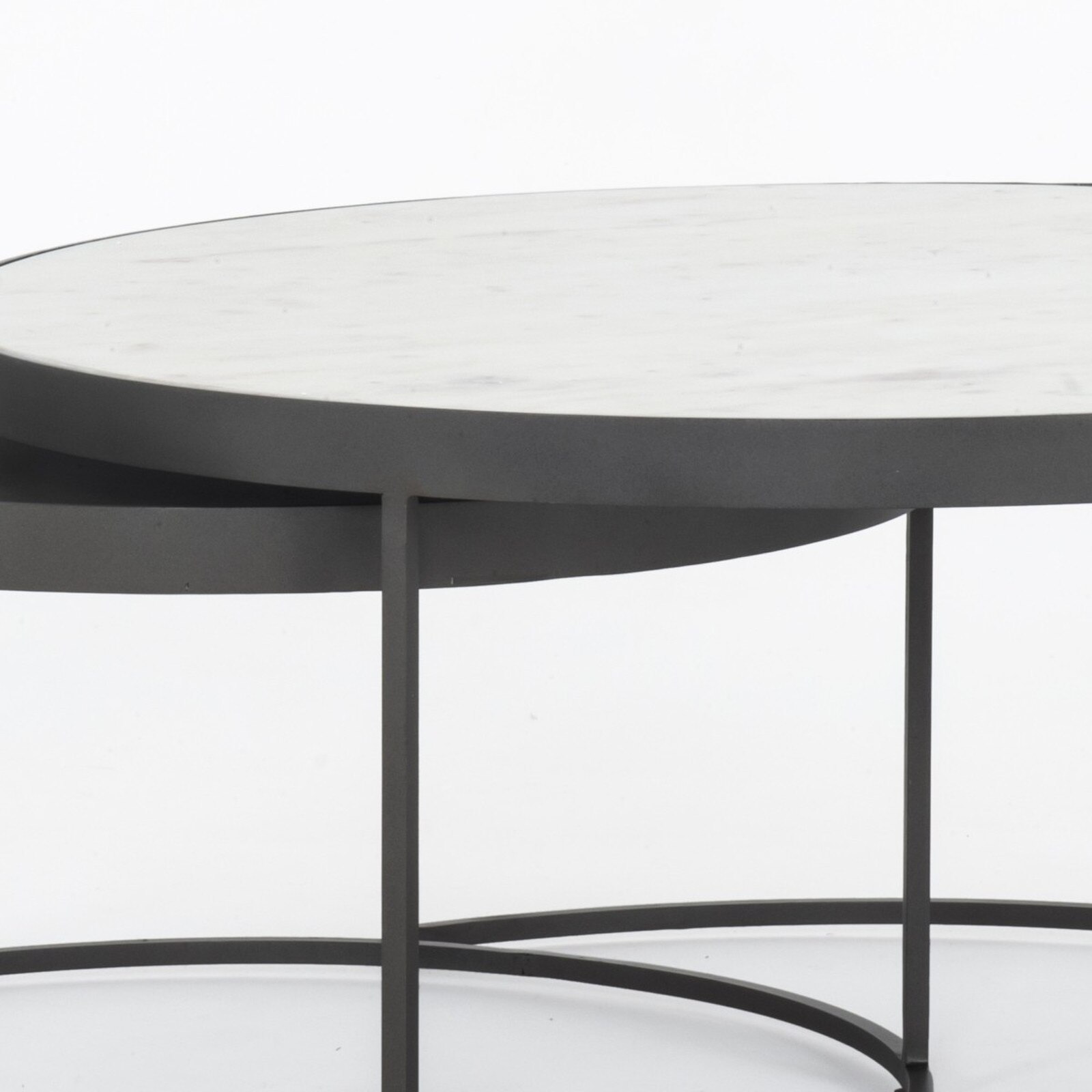 Four Hands Evelyn Iron Round Nesting Coffee Table