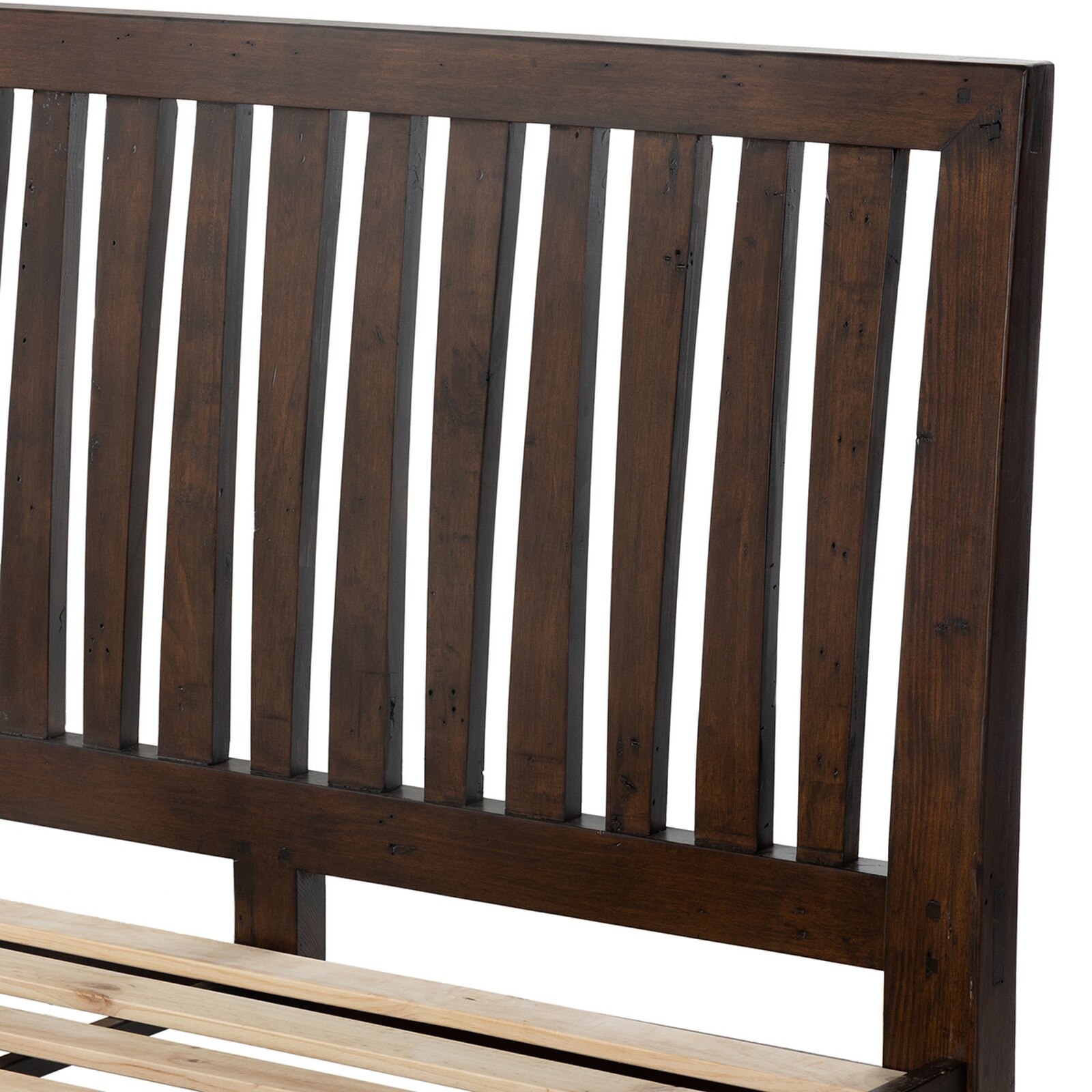 Four Hands Wood Queen Size Rail Storage Bed with Low Footboard