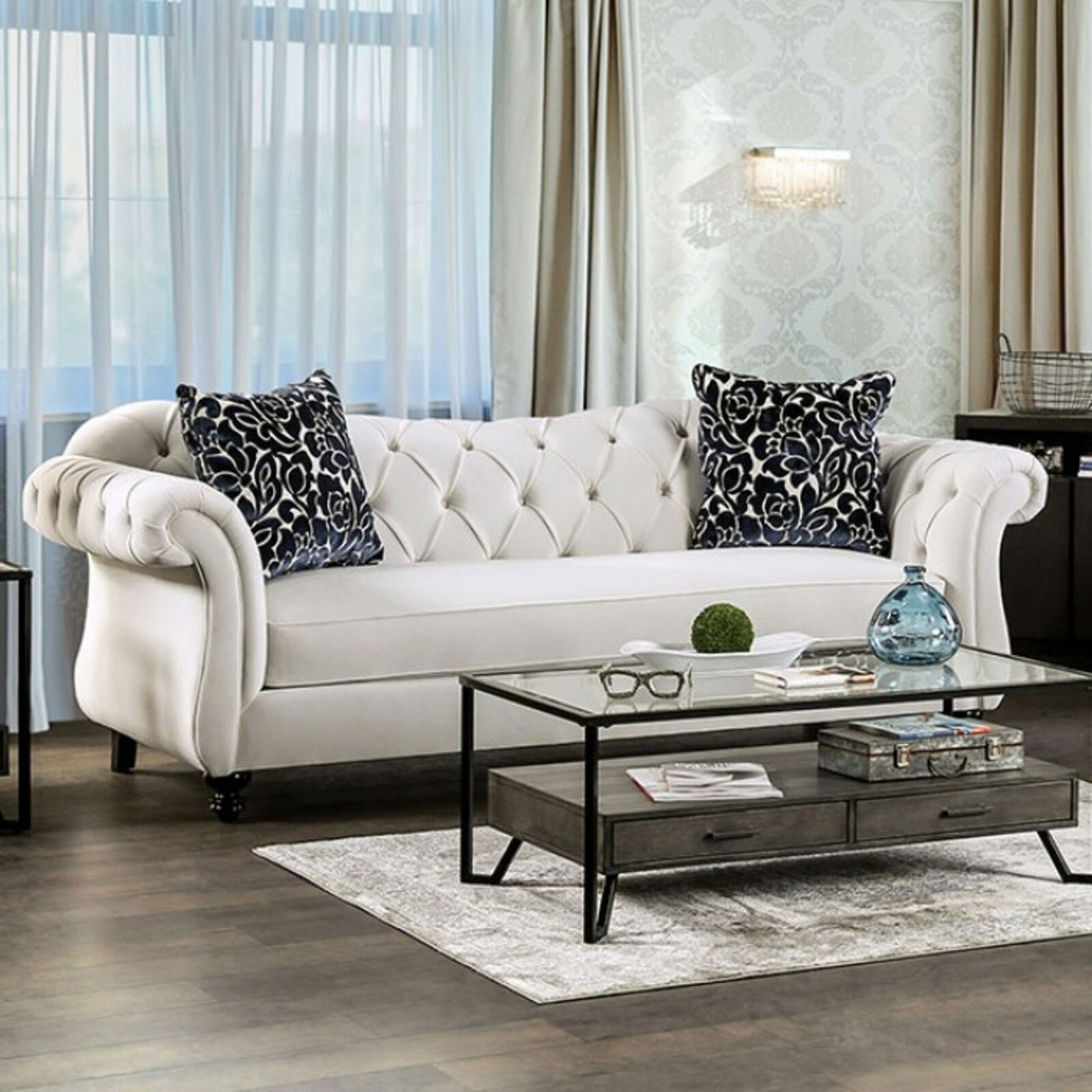 Furniture of America Antoinette Solid Wood Sofa
