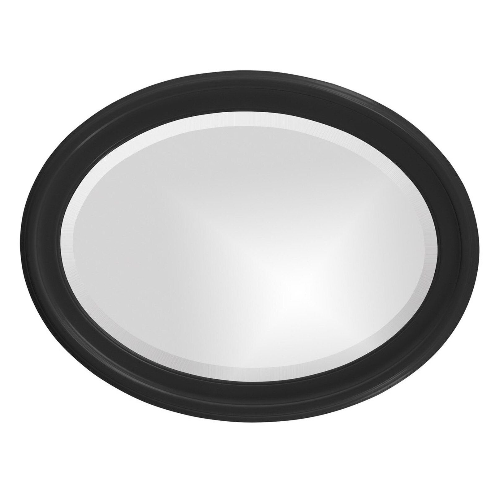 Howard Elliott Glossy Black Wood Wall Mirror