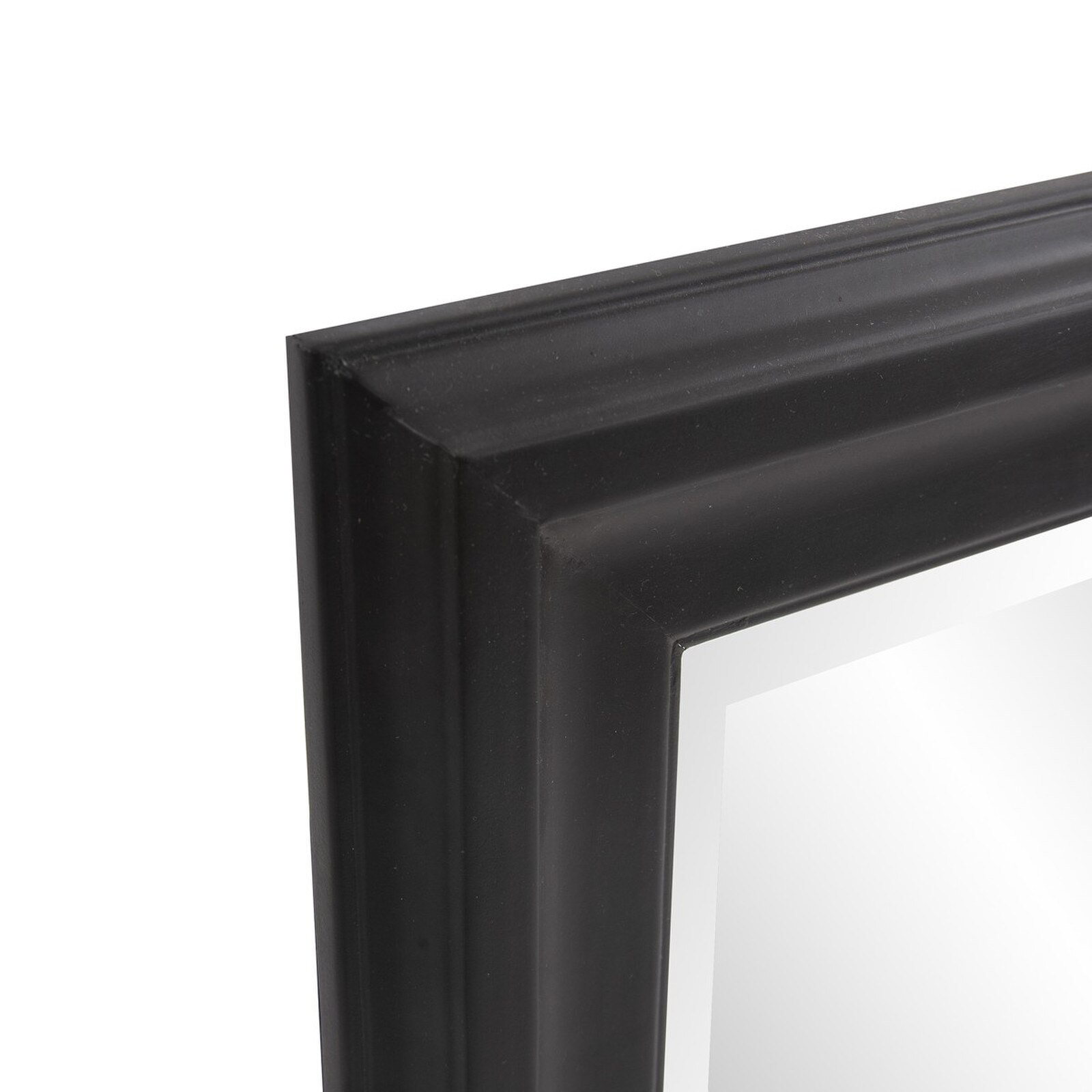 Howard Elliott Matte Black Wood Wall Mirror