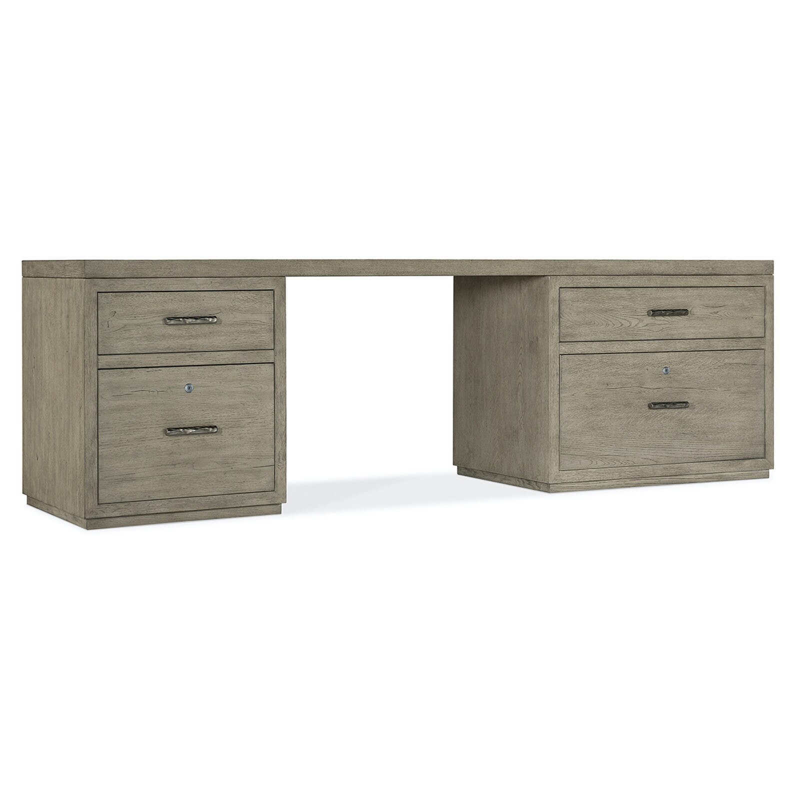 Hooker Furniture Linville Falls Oak Veneer Computer Desk with Small and
