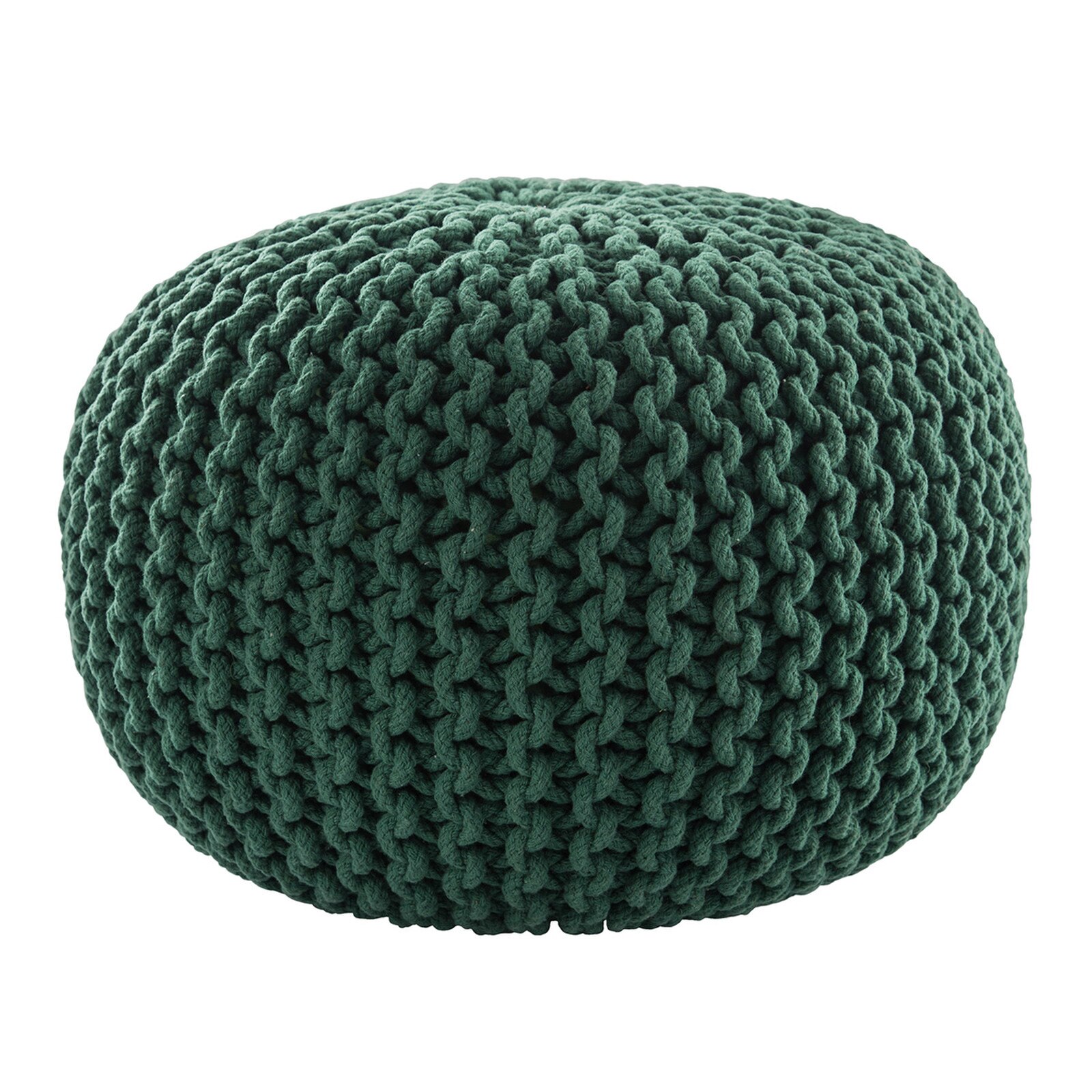 Jaipur Living Spectrum Pouf Textured Green Round Pouf