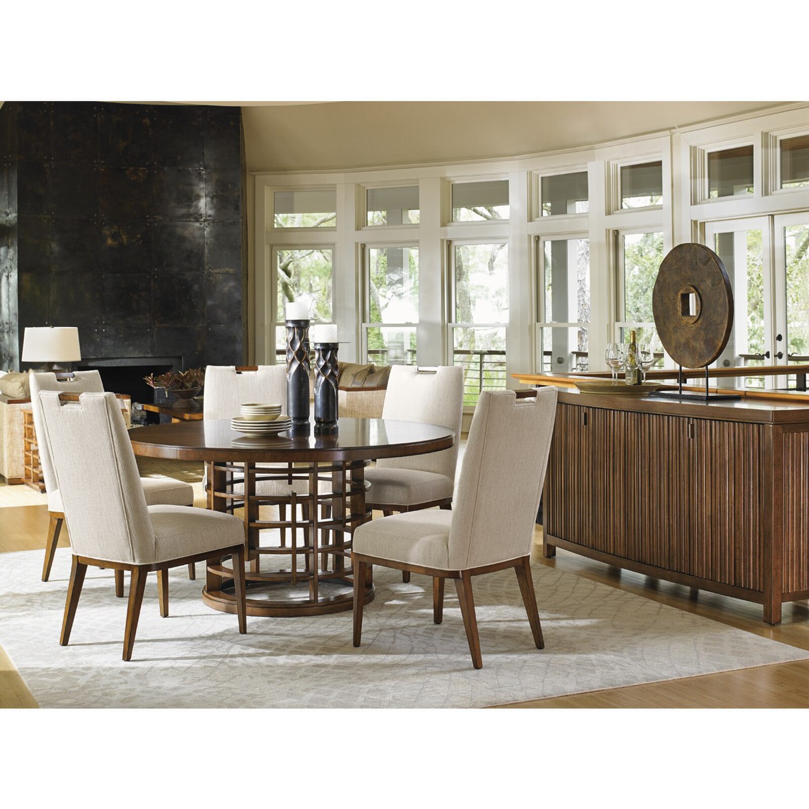Lexington Table Lexington Meridien Round Dining Table with Wooden Top