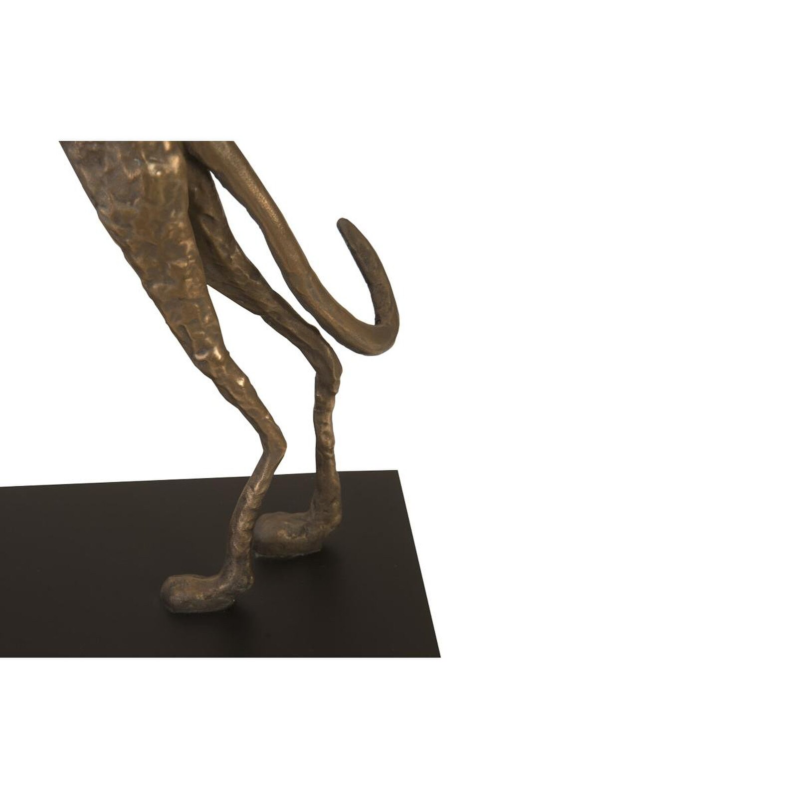 Phillips Collection Greyhound Bronze Resin Figurine with Black Metal Base