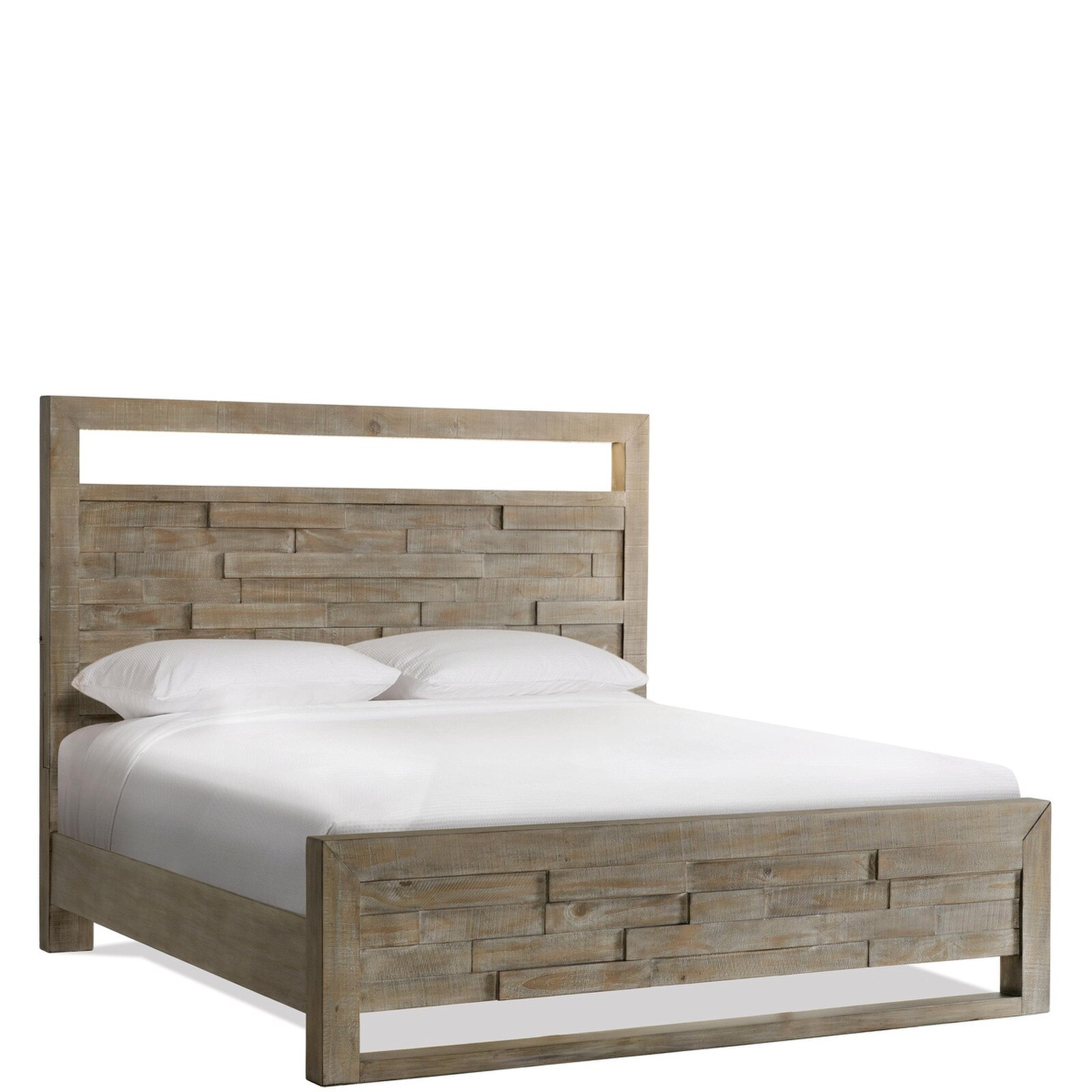 Stay Solid Riverside Bell Riverside Furniture Intrigue Solid Pine Queen Size LED Panel Storage Bed