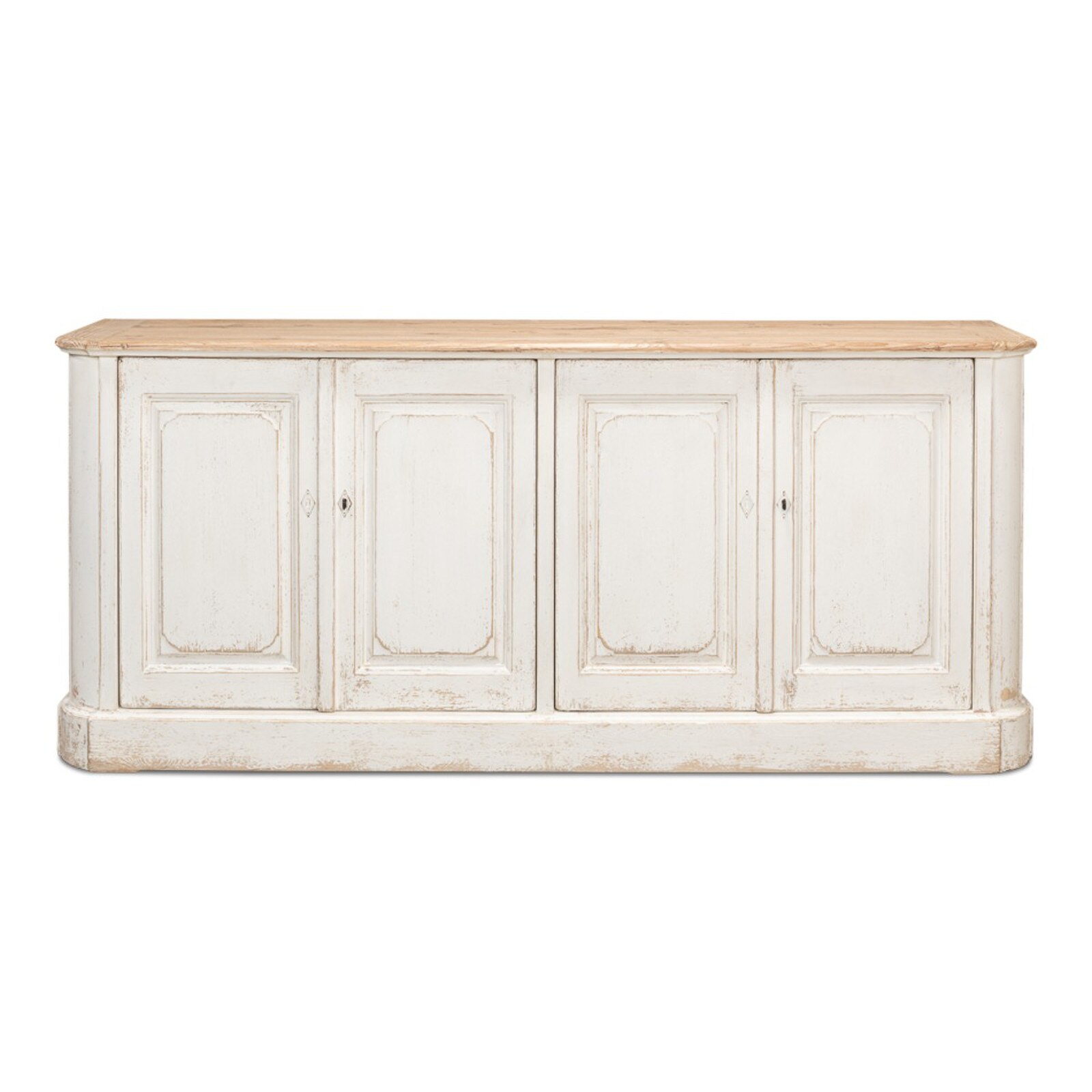 Sarreid 4Door Antique Whitewash Reclaimed Pine Sideboard