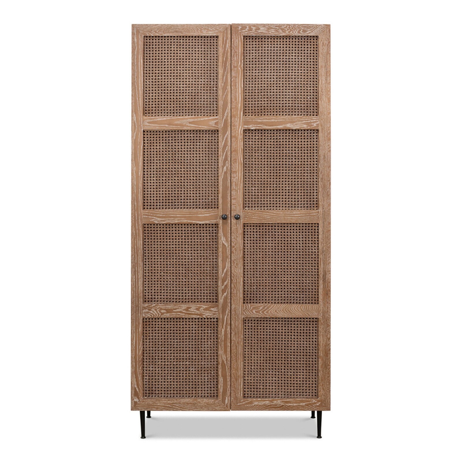 Sarreid Anton Tall Cupboard Oak Accent