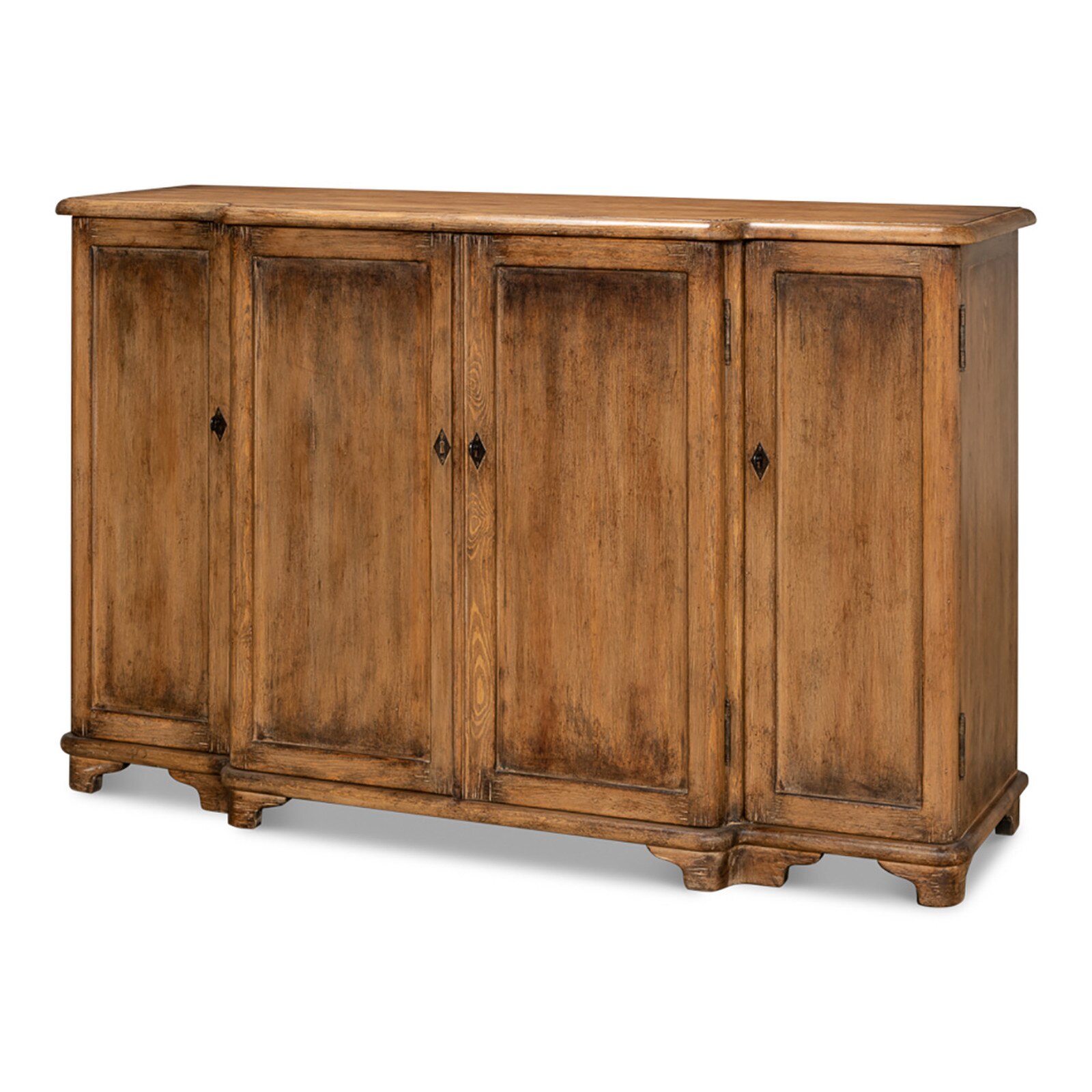 Sarreid 63" x 40" Entree Brown Pine Wood Sideboard