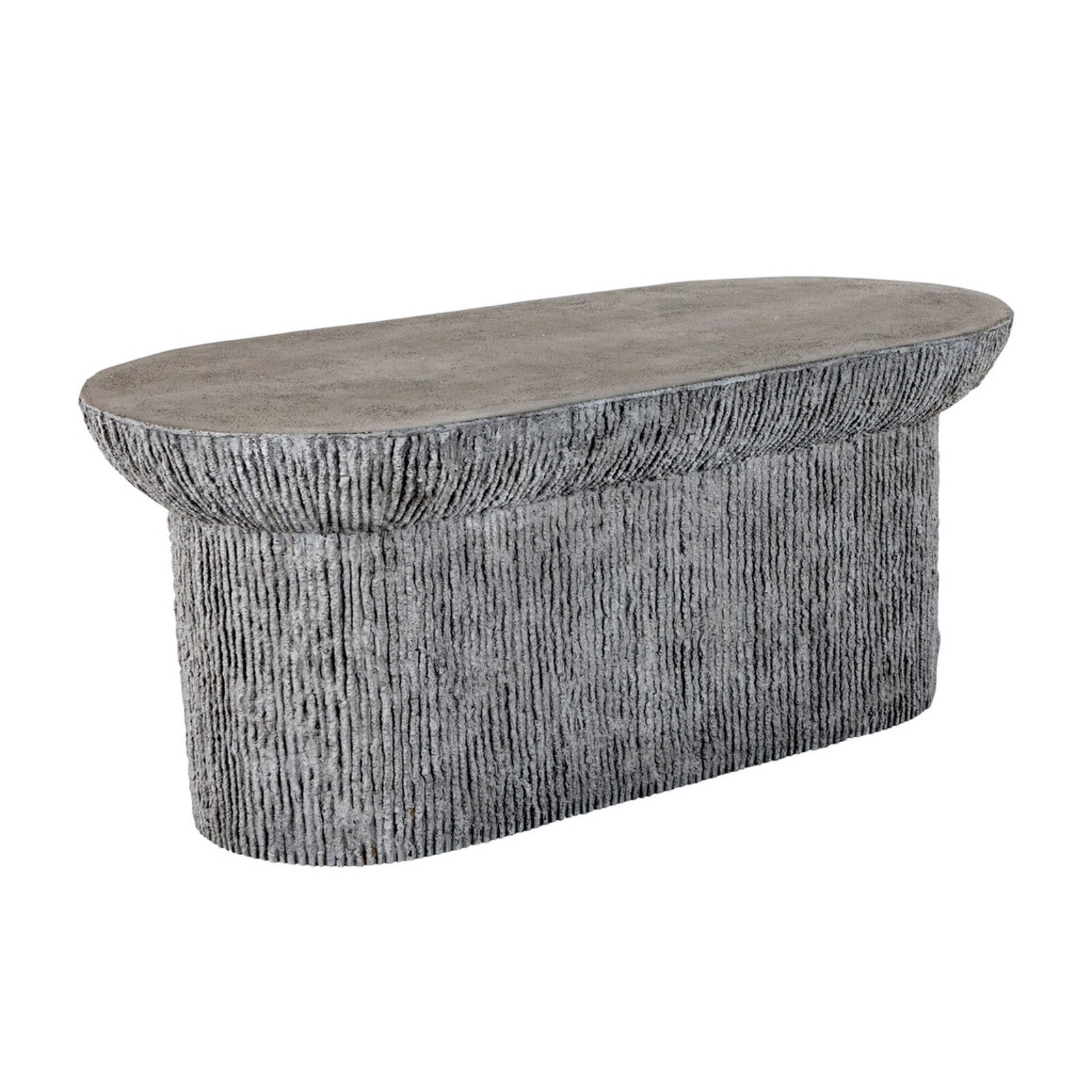 Summer Classics Brant Oval Gray Aged Stone Coffee Table