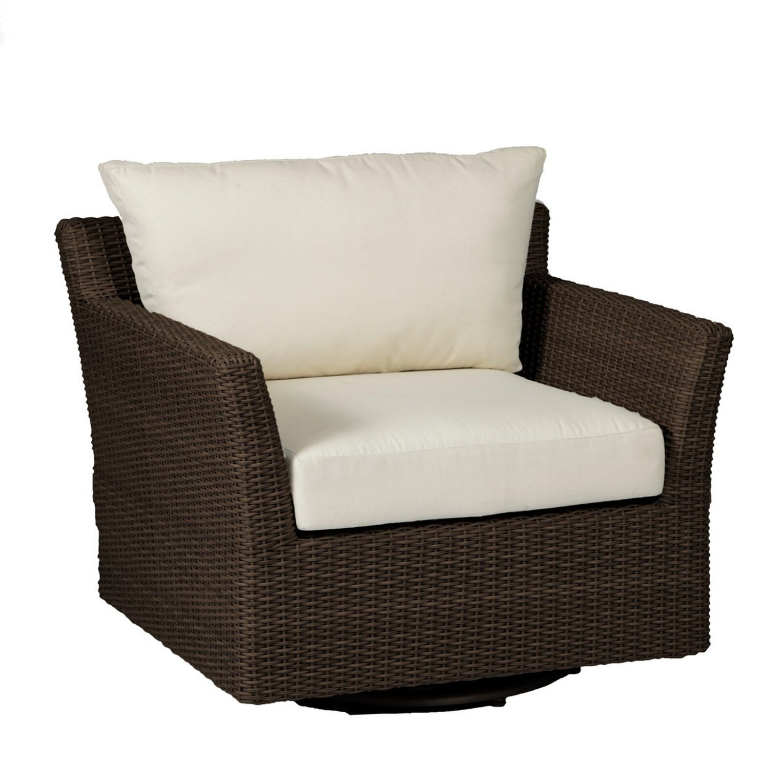 Summer Classics Club Black Walnut Woven Swivel Glider Outdoor Chair